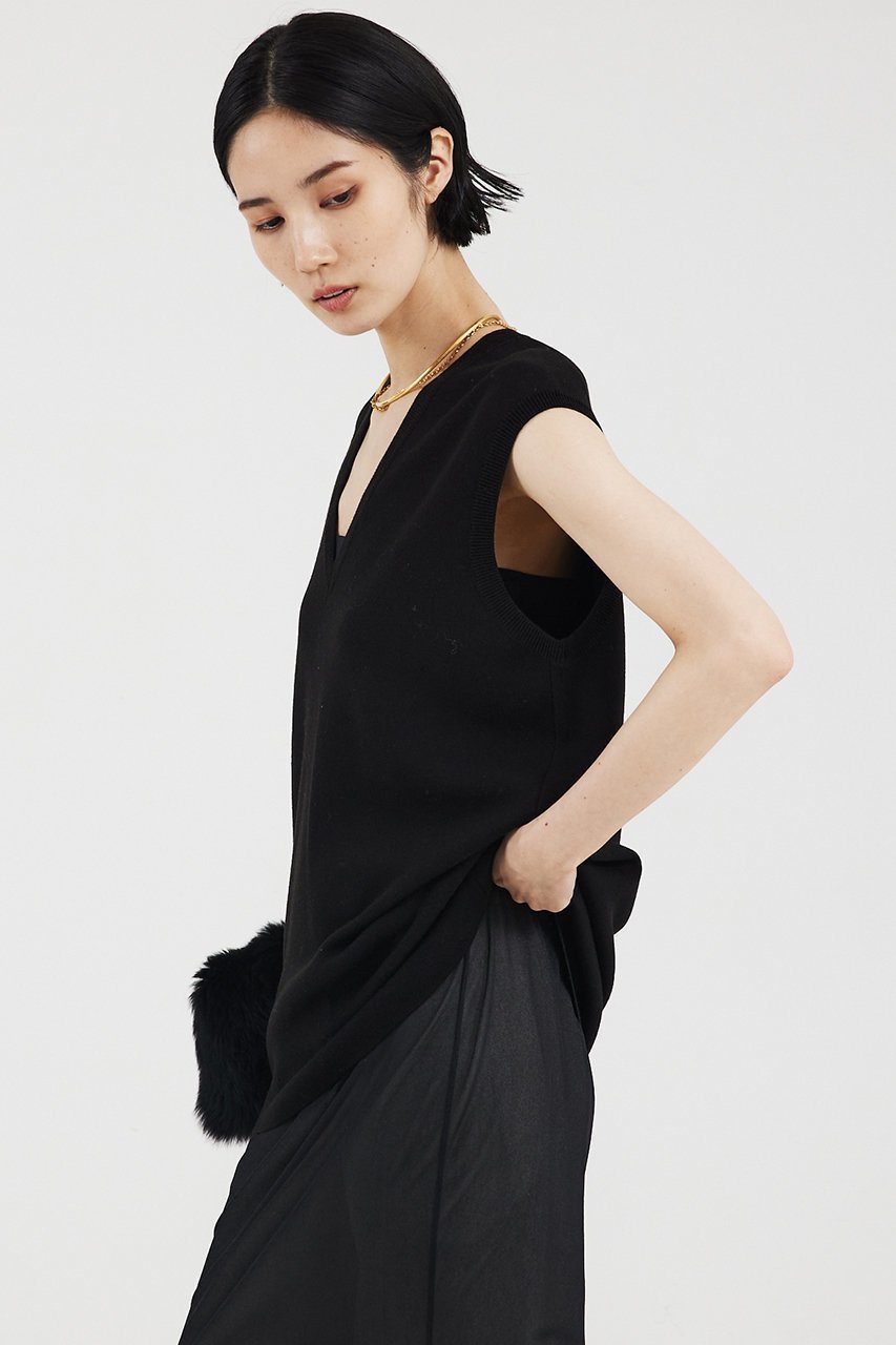【ザ ストア バイ シー/THE STORE by C】のスムースロングニットベスト 人気、トレンドファッション・服の通販 founy(ファニー) 　ファッション　Fashion　レディースファッション　Fashion for Women　トップス・カットソー　Cut & Sew Tops　ニット　Knit Tops & Sweaters　ベスト&ジレ / 重ね着スタイル　Vests & Gilets　カジュアルプルオーバー・ニットトップス　Pullovers & Knit Tops / Casual Pullovers　ベスト　Vest, Waistcoat　秋　Autumn　other-3|ID: prp329100004577647 ipo3291000000032958765