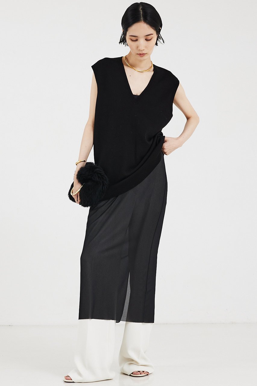【ザ ストア バイ シー/THE STORE by C】のスムースロングニットベスト 人気、トレンドファッション・服の通販 founy(ファニー) 　ファッション　Fashion　レディースファッション　Fashion for Women　トップス・カットソー　Cut & Sew Tops　ニット　Knit Tops & Sweaters　ベスト&ジレ / 重ね着スタイル　Vests & Gilets　カジュアルプルオーバー・ニットトップス　Pullovers & Knit Tops / Casual Pullovers　ベスト　Vest, Waistcoat　秋　Autumn　other-5|ID: prp329100004577647 ipo3291000000032958774