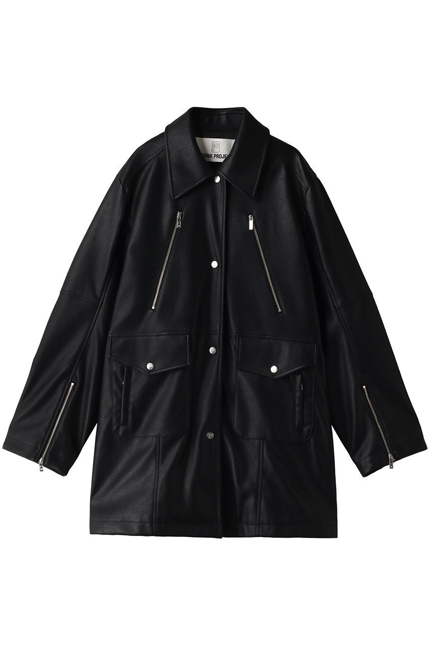 【プランク プロジェクト/PRANK PROJECT】の【UNISEX】ヴィーガンレザーミドルコート / Vegan Leather Middle Coat 人気、トレンドファッション・服の通販 founy(ファニー) 　ファッション　Fashion　レディースファッション　Ladies' Fashion Online　アウター　Coat Outerwear　コート　Coats　ユニセックス　Unisex　ミドル　Middle　メタル　Metal　リアル　Real　ロング　Long　今季　This Season　冬　Winter　 other-1|ID: prp329100004577654 ipo3291000000032423890