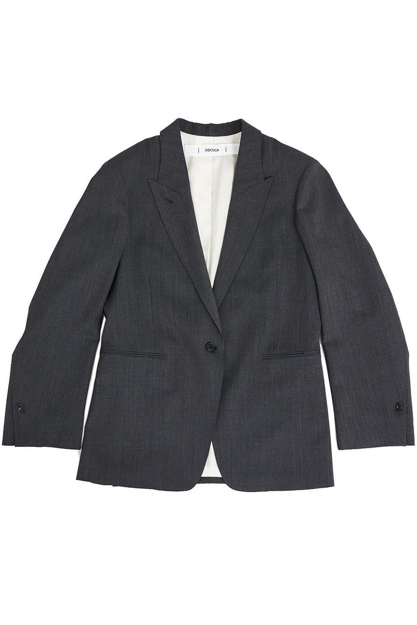 【ザ ストア バイ シー/THE STORE by C】のテーラードジャケット インテリア・キッズ・メンズ・レディースファッション・服の通販 founy(ファニー) 　ファッション　Fashion　レディースファッション　Ladies' Fashion Online　アウター　Coat Outerwear　ジャケット　Jackets　テーラードジャケット　Tailored Jackets　ジャケット　Jacket　スタンド　Stand　バランス　Balance　フラップ　Flap　ポケット　Pocket　リラックス　Relax　チャコールグレー|ID: prp329100004577656 ipo3291000000032423908