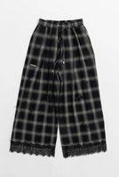 【プランク プロジェクト/PRANK PROJECT】のダメージチェックパンツDamaged Check Pants 人気、トレンドファッション・服の通販 founy(ファニー) ファッション Fashion レディースファッション WOMEN パンツ Pants おすすめ Recommend ジャケット Jacket ダメージ Damage チェック Check チュニック Tunic レース Race |ID:prp329100004577677