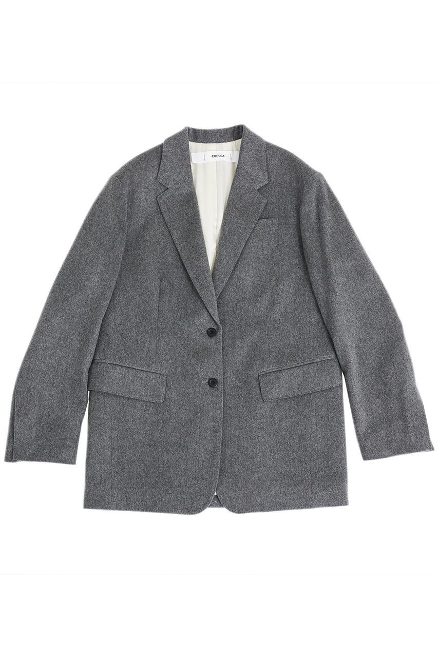 【ザ ストア バイ シー/THE STORE by C】のカバージャケット インテリア・キッズ・メンズ・レディースファッション・服の通販 founy(ファニー) 　ファッション　Fashion　レディースファッション　WOMEN　アウター　Coat Outerwear　ジャケット　Jackets　カシミヤ　Cashmere　ジャケット　Jacket　ファブリック　Fabric　チャコールグレー|ID: prp329100004577693 ipo3291000000032424171