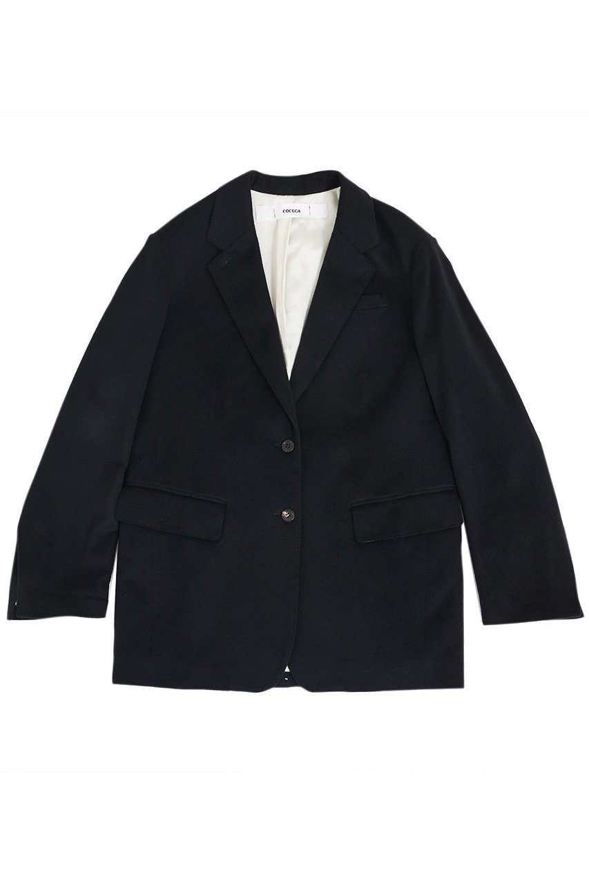 【ザ ストア バイ シー/THE STORE by C】のカバージャケット インテリア・キッズ・メンズ・レディースファッション・服の通販 founy(ファニー) 　ファッション　Fashion　レディースファッション　WOMEN　アウター　Coat Outerwear　ジャケット　Jackets　カシミヤ　Cashmere　ジャケット　Jacket　ファブリック　Fabric　ブラック|ID: prp329100004577693 ipo3291000000032424172