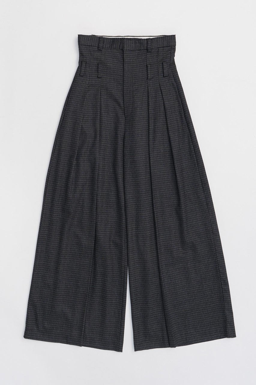 【プランク プロジェクト/PRANK PROJECT】のスーパーハイウエストパンツ / Super High Waist Pants インテリア・キッズ・メンズ・レディースファッション・服の通販 founy(ファニー) 　ファッション　Fashion　レディースファッション　Fashion for Women　パンツ　Pants & Trousers　アンゴラ　Angora Knitwear　シルク　Silk, 100% Silk　ストライプ　Stripe, Striped Pattern　セットアップ　Set-Up, Coordinated Outfit　チェック　Check, Plaid, Tartan　ワッシャー　Washer, Crinkled Finish　BLK(ブラック)|ID: prp329100004577699 ipo3291000000032818136