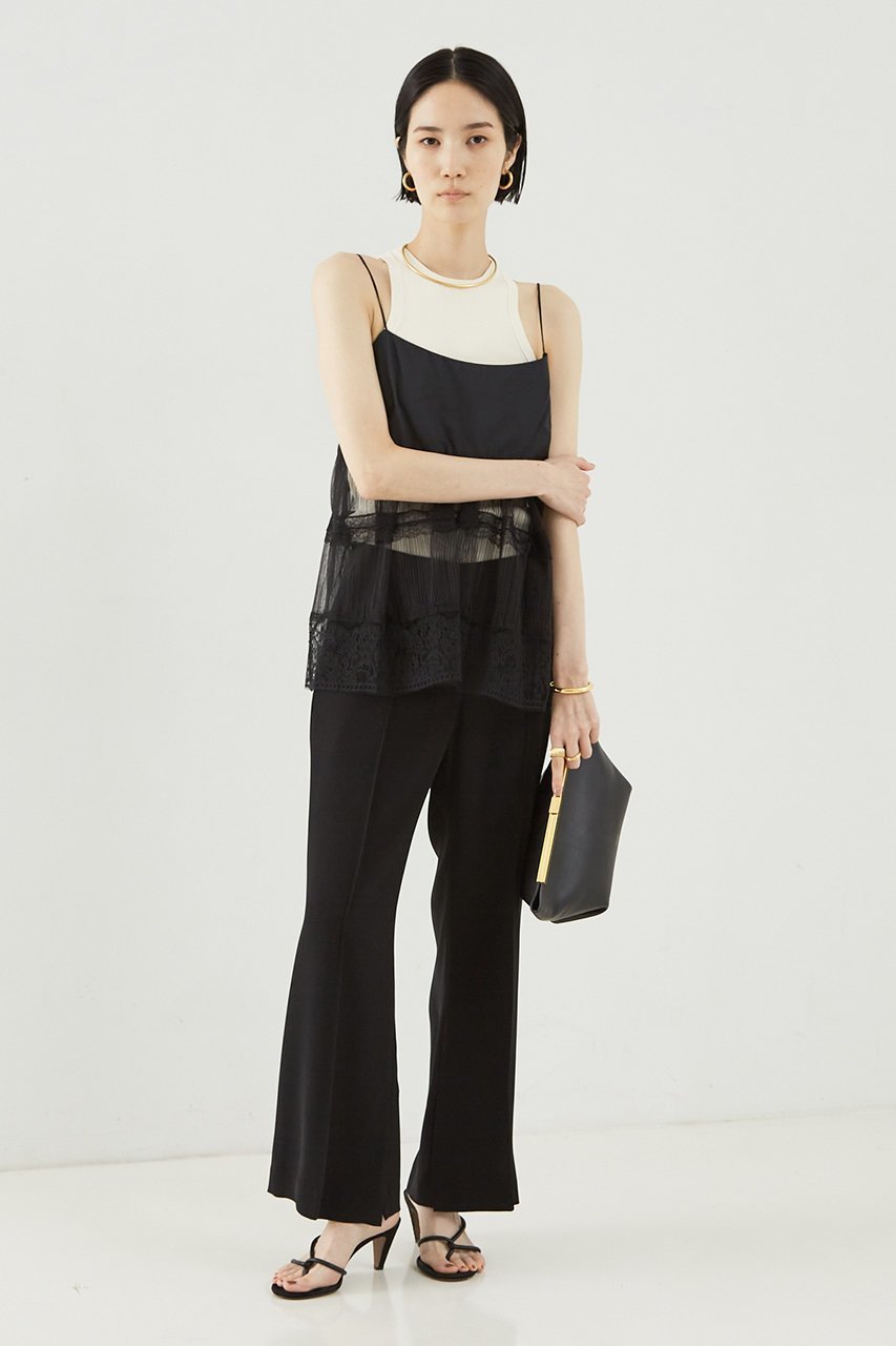 【ザ ストア バイ シー/THE STORE by C】のプリーツチュールキャミソール 人気、トレンドファッション・服の通販 founy(ファニー) 　ファッション　Fashion　レディースファッション　Fashion for Women　トップス・カットソー　Cut & Sew Tops　キャミソール&ノースリーブ　Camisoles & Sleeveless Tops　シャツ・ブラウス・オフィスカジュアル　Elegant Blouses & Button-Ups　キャミソール　Camisole, Spaghetti Strap Top　シアー　Sheer, See-Through　シンプル　Simple, Minimal　デニム　Denim, Jeans Material　ノースリーブ　Sleeveless, No-Sleeve　バランス　Balance, Style Balance　プリーツ　Pleats, Pleated　ボトム　Bottoms, Lower Wear　レース　Lace, Lace Fabric　再入荷　Restock / Back in Stock　other-5|ID: prp329100004577704 ipo3291000000032903728