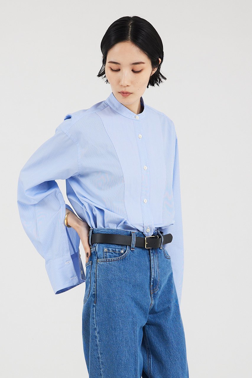 【ザ ストア バイ シー/THE STORE by C】のタキシードシャツ 人気、トレンドファッション・服の通販 founy(ファニー) 　ファッション　Fashion　レディースファッション　Fashion for Women　トップス・カットソー　Cut & Sew Tops　シャツ・ブラウス・オフィスカジュアル　Elegant Blouses & Button-Ups　インナー　Innerwear　カフス　Cuff Design　ジャケット　Jacket, Outerwear　ストライプ　Stripe, Striped Pattern　スリーブ　Sleeve, Long Sleeve / Short Sleeve　ベーシック　Basic, Essential　ロング　Long, Long-Length　無地　Plain, Solid Color　other-2|ID: prp329100004577708 ipo3291000000032904487