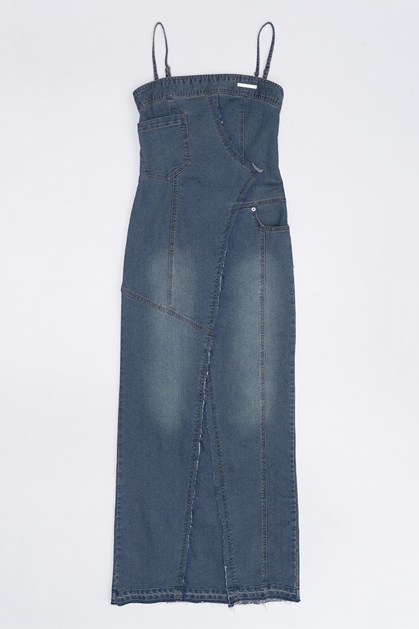 【プランク プロジェクト/PRANK PROJECT】のデニムベアワンピース / Denim Bare Dress インテリア・キッズ・メンズ・レディースファッション・服の通販 founy(ファニー) 　ファッション　Fashion　レディースファッション　Fashion for Women　ワンピース　Dresses　フォーマル・パーティードレス・結婚式用ドレス　Elegant & Casual Dresses　チュニック　Tunic Tops & Dresses　おすすめ　Recommended / Our Picks　インナー　Innerwear　コンパクト　Compact, Small Size　ストレッチ　Stretch, Stretchy Fabric　タンク　Tank Top, Sleeveless Top　チュニック　Tunic, Long Top　デニム　Denim, Jeans Material　マキシ　Maxi, Full Length　ロング　Long, Long-Length　BLU(ブルー)|ID: prp329100004577711 ipo3291000000032894594
