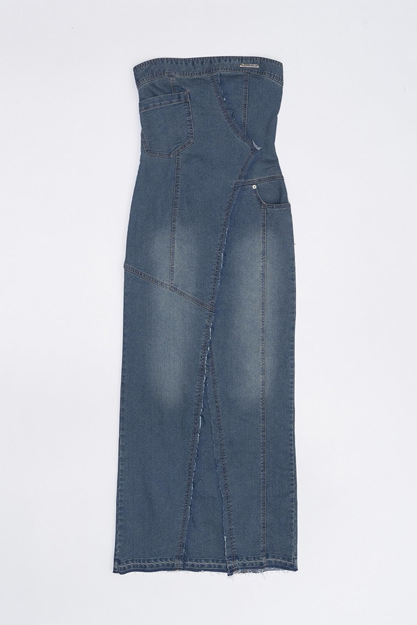【プランク プロジェクト/PRANK PROJECT】のデニムベアワンピース / Denim Bare Dress 人気、トレンドファッション・服の通販 founy(ファニー) 　ファッション　Fashion　レディースファッション　Fashion for Women　ワンピース　Dresses　フォーマル・パーティードレス・結婚式用ドレス　Elegant & Casual Dresses　チュニック　Tunic Tops & Dresses　おすすめ　Recommended / Our Picks　インナー　Innerwear　コンパクト　Compact, Small Size　ストレッチ　Stretch, Stretchy Fabric　タンク　Tank Top, Sleeveless Top　チュニック　Tunic, Long Top　デニム　Denim, Jeans Material　マキシ　Maxi, Full Length　ロング　Long, Long-Length　other-2|ID: prp329100004577711 ipo3291000000032894598