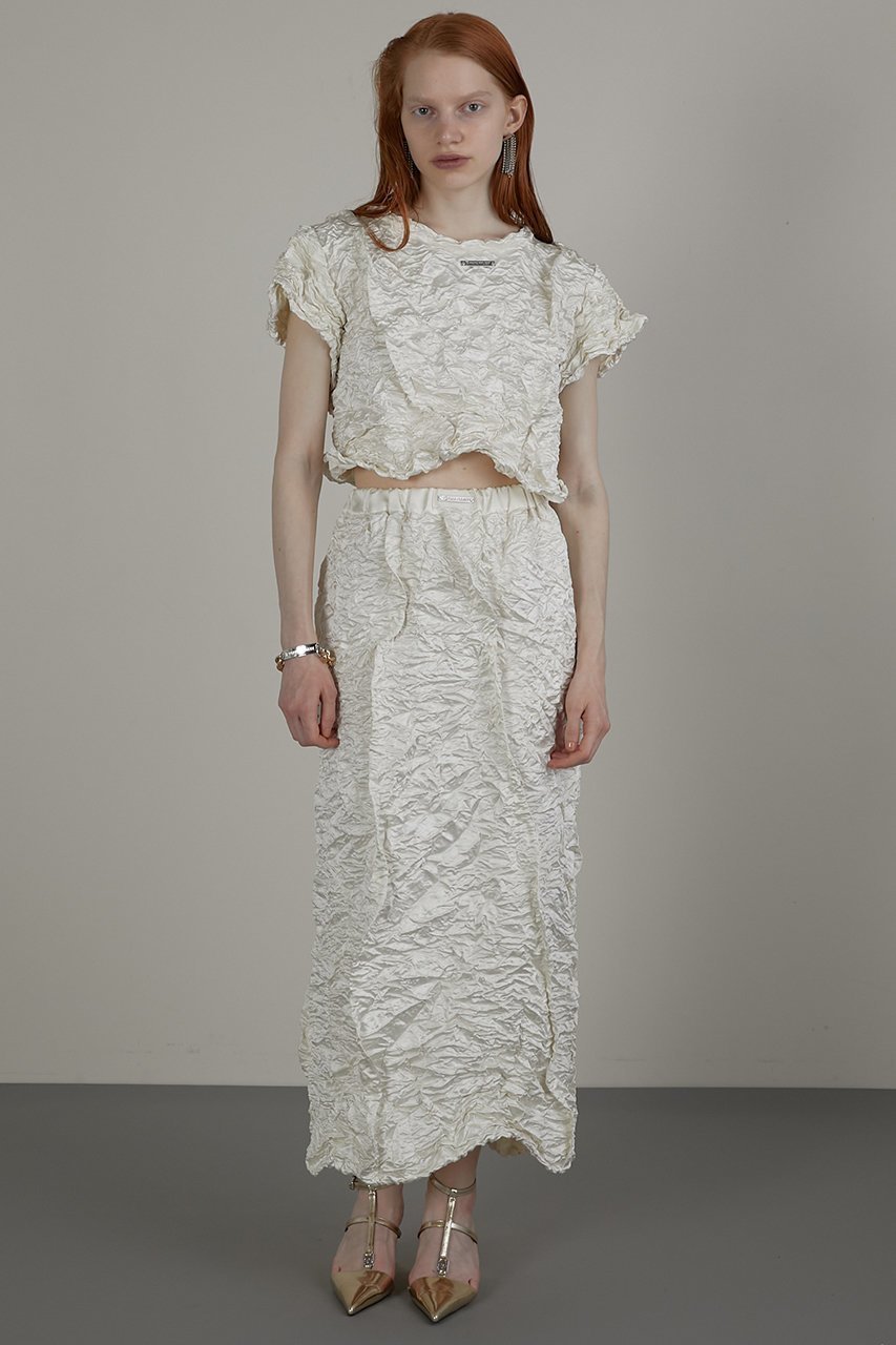 【プランク プロジェクト/PRANK PROJECT】のワイヤーワッシャースカート / Wire Washed Skirt 人気、トレンドファッション・服の通販 founy(ファニー) ファッション Fashion レディースファッション Fashion for Women スカート Skirts ロングスカート Long Skirts / Maxi & Midi Skirts おすすめ Recommended / Our Picks サテン Satin, Glossy Fabric ストレート Straight, Straight Cut スリット Slit, Slit Detail セットアップ Set-Up, Coordinated Outfit フォルム Silhouette, Form フロント Front, Front Design プリーツ Pleats, Pleated ロング Long, Long-Length ワイヤー Wire, Wired Bra エレガント 上品 Elegant other-3|ID: prp329100004577713 ipo3291000000034423872