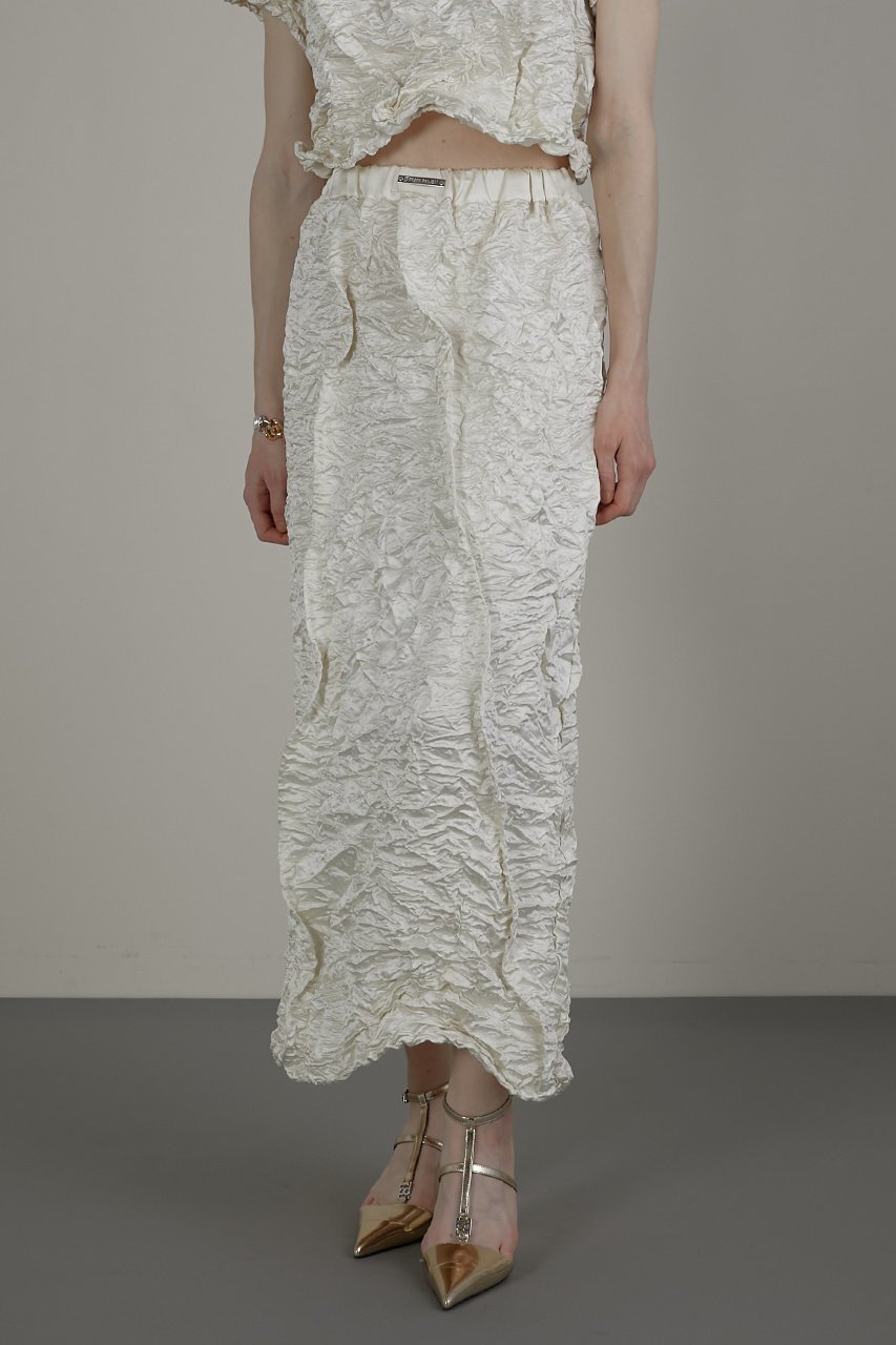 【プランク プロジェクト/PRANK PROJECT】のワイヤーワッシャースカート / Wire Washed Skirt 人気、トレンドファッション・服の通販 founy(ファニー) 　ファッション　Fashion　レディースファッション　Fashion for Women　スカート　Skirts　ロングスカート　Long Skirts / Maxi & Midi Skirts　おすすめ　Recommended / Our Picks　サテン　Satin, Glossy Fabric　ストレート　Straight, Straight Cut　スリット　Slit, Slit Detail　セットアップ　Set-Up, Coordinated Outfit　フォルム　Silhouette, Form　フロント　Front, Front Design　プリーツ　Pleats, Pleated　ロング　Long, Long-Length　ワイヤー　Wire, Wired Bra　エレガント 上品　Elegant　other-4|ID: prp329100004577713 ipo3291000000035858119