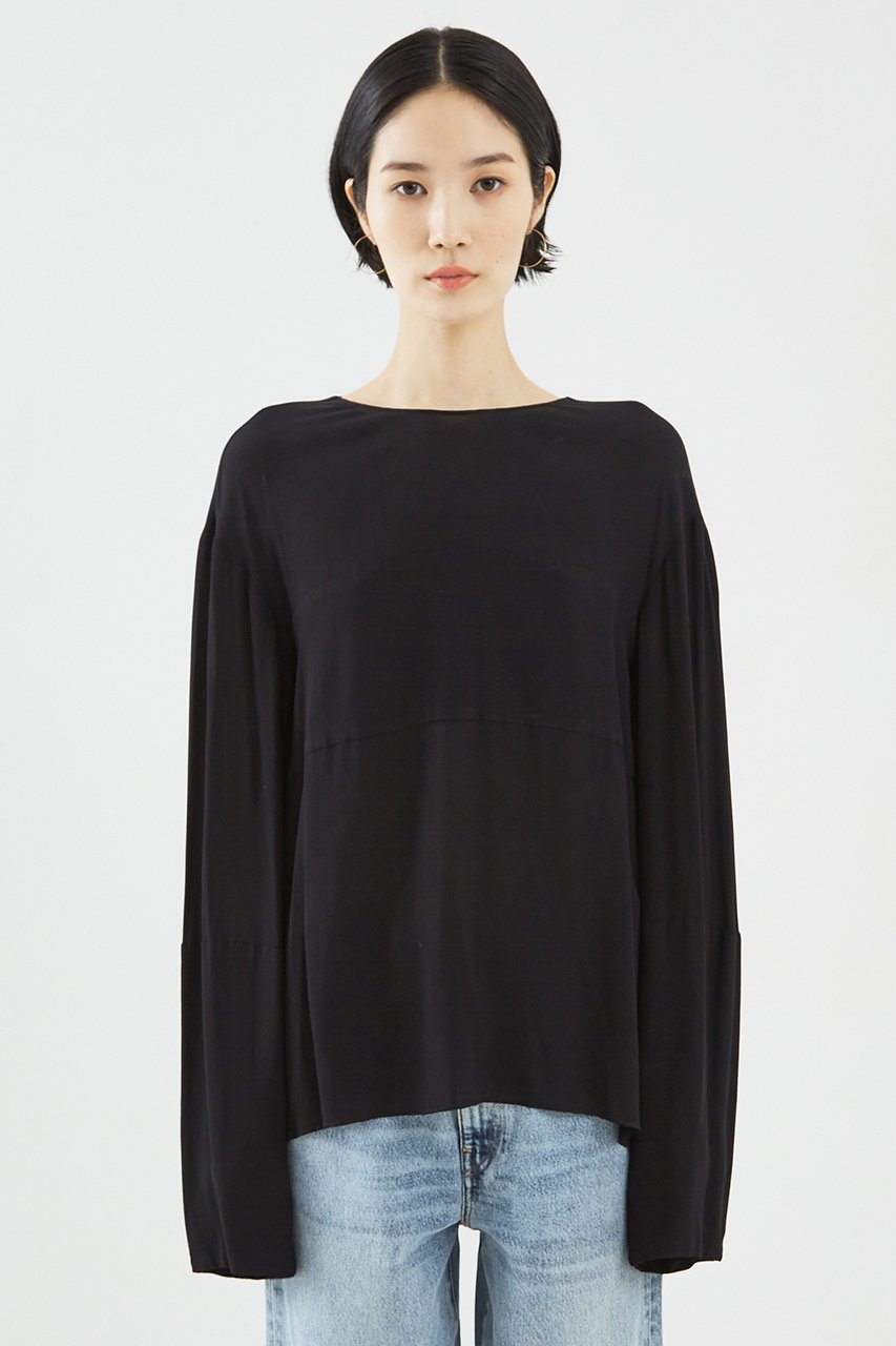 【ザ ストア バイ シー/THE STORE by C】の製品染めブラウス 人気、トレンドファッション・服の通販 founy(ファニー) 　ファッション　Fashion　レディースファッション　Fashion for Women　トップス・カットソー　Cut & Sew Tops　シャツ・ブラウス・オフィスカジュアル　Elegant Blouses & Button-Ups　シンプル　Simple, Minimal　スリーブ　Sleeve, Long Sleeve / Short Sleeve　リボン　Ribbon, Bow　ロング　Long, Long-Length　other-4|ID: prp329100004577720 ipo3291000000032908206