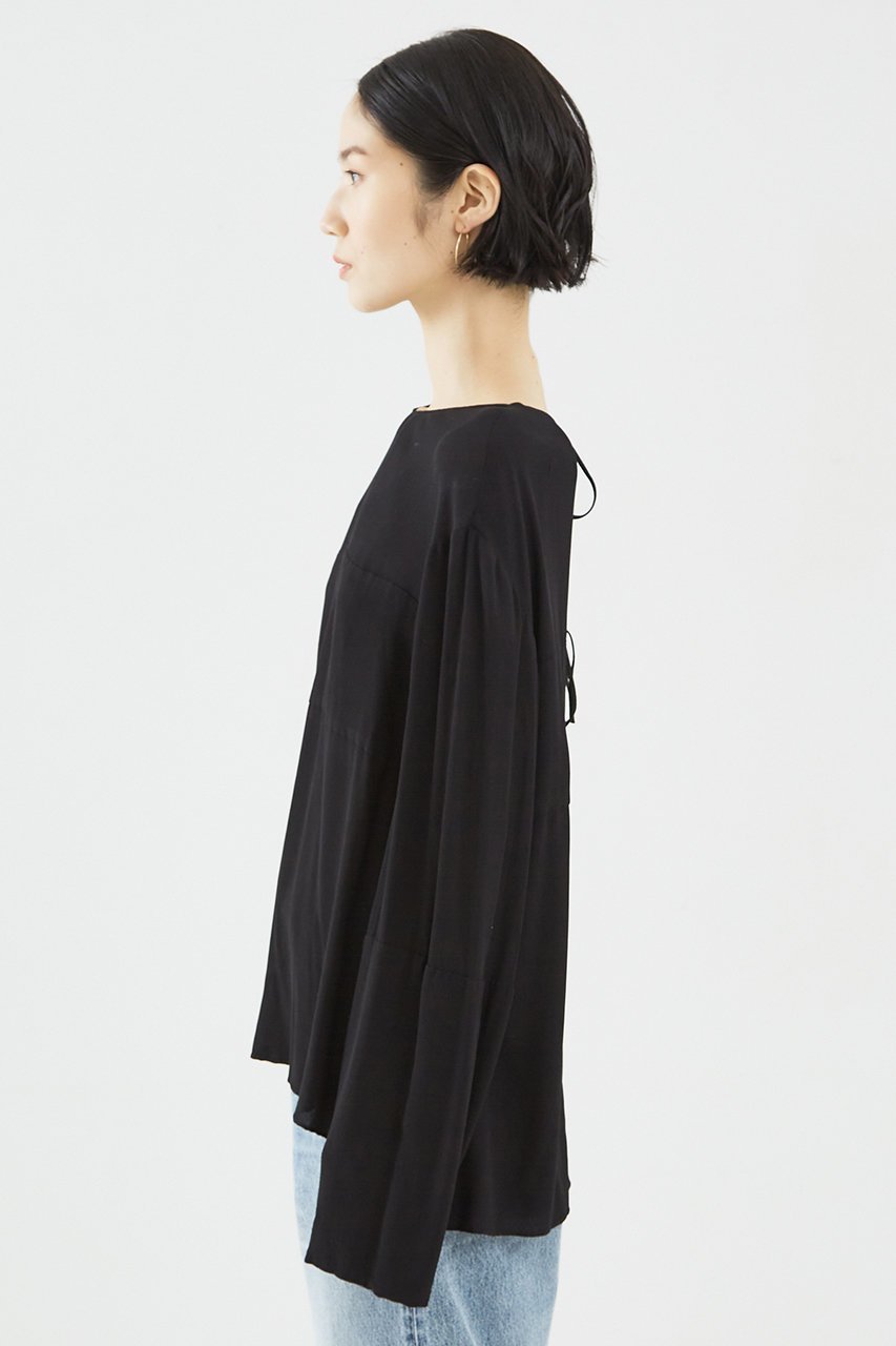 【ザ ストア バイ シー/THE STORE by C】の製品染めブラウス 人気、トレンドファッション・服の通販 founy(ファニー) 　ファッション　Fashion　レディースファッション　Fashion for Women　トップス・カットソー　Cut & Sew Tops　シャツ・ブラウス・オフィスカジュアル　Elegant Blouses & Button-Ups　シンプル　Simple, Minimal　スリーブ　Sleeve, Long Sleeve / Short Sleeve　リボン　Ribbon, Bow　ロング　Long, Long-Length　other-5|ID: prp329100004577720 ipo3291000000032908209