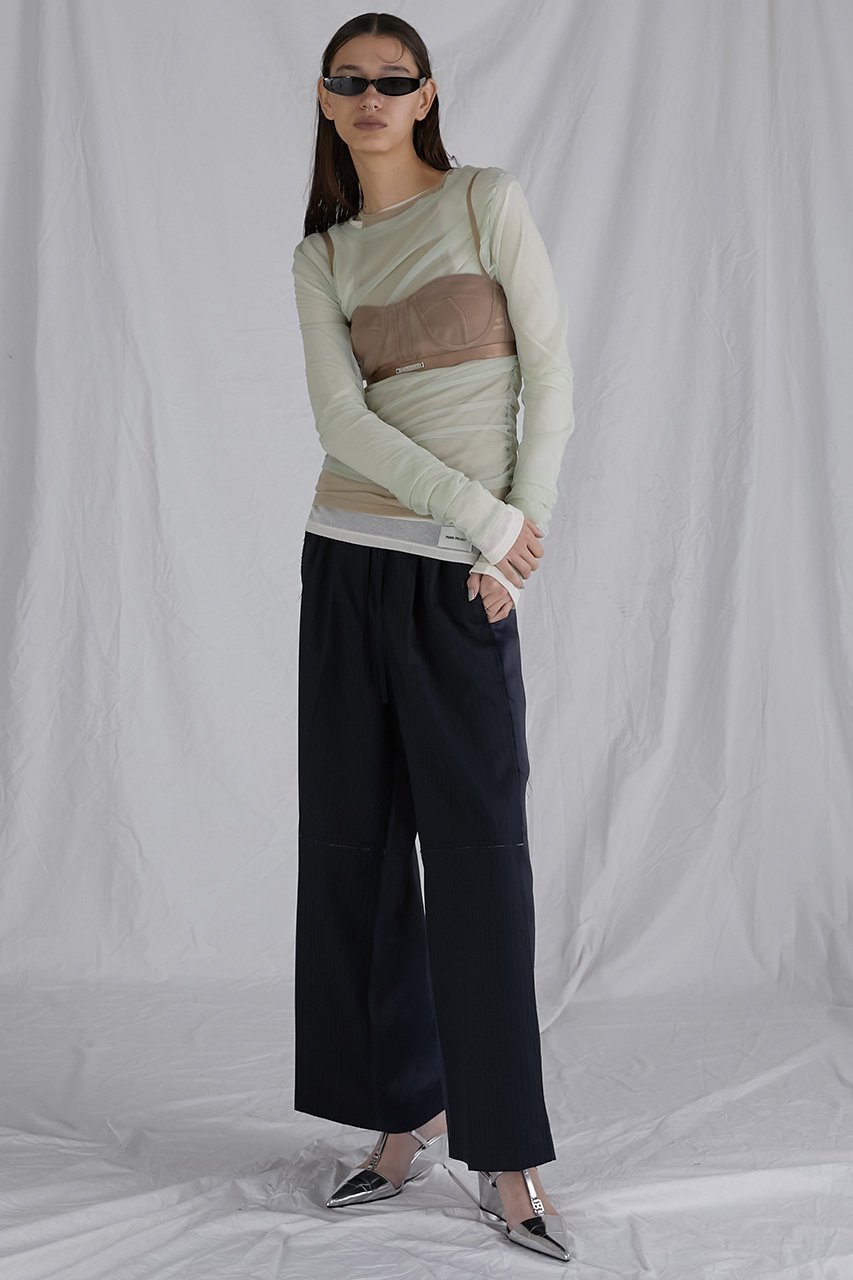 【プランク プロジェクト/PRANK PROJECT】のダブルウエストパンツ / Double Waisted Pants 人気、トレンドファッション・服の通販 founy(ファニー) ファッション Fashion レディースファッション Fashion for Women パンツ Pants & Trousers インナー Innerwear コンビ Combo, Combination Style サテン Satin, Glossy Fabric シャドー Shadow, Subtle Pattern ショーツ Shorts, Short Pants ストライプ Stripe, Striped Pattern セットアップ Set-Up, Coordinated Outfit other-6|ID: prp329100004577723 ipo3291000000034423300