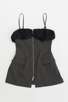 【プランク プロジェクト/PRANK PROJECT】のメランジフロントジップチュニック / Melange Front Zip Tunic C.GRY(チャコールグレー)|ID: prp329100004577725 ipo3291000000032424388