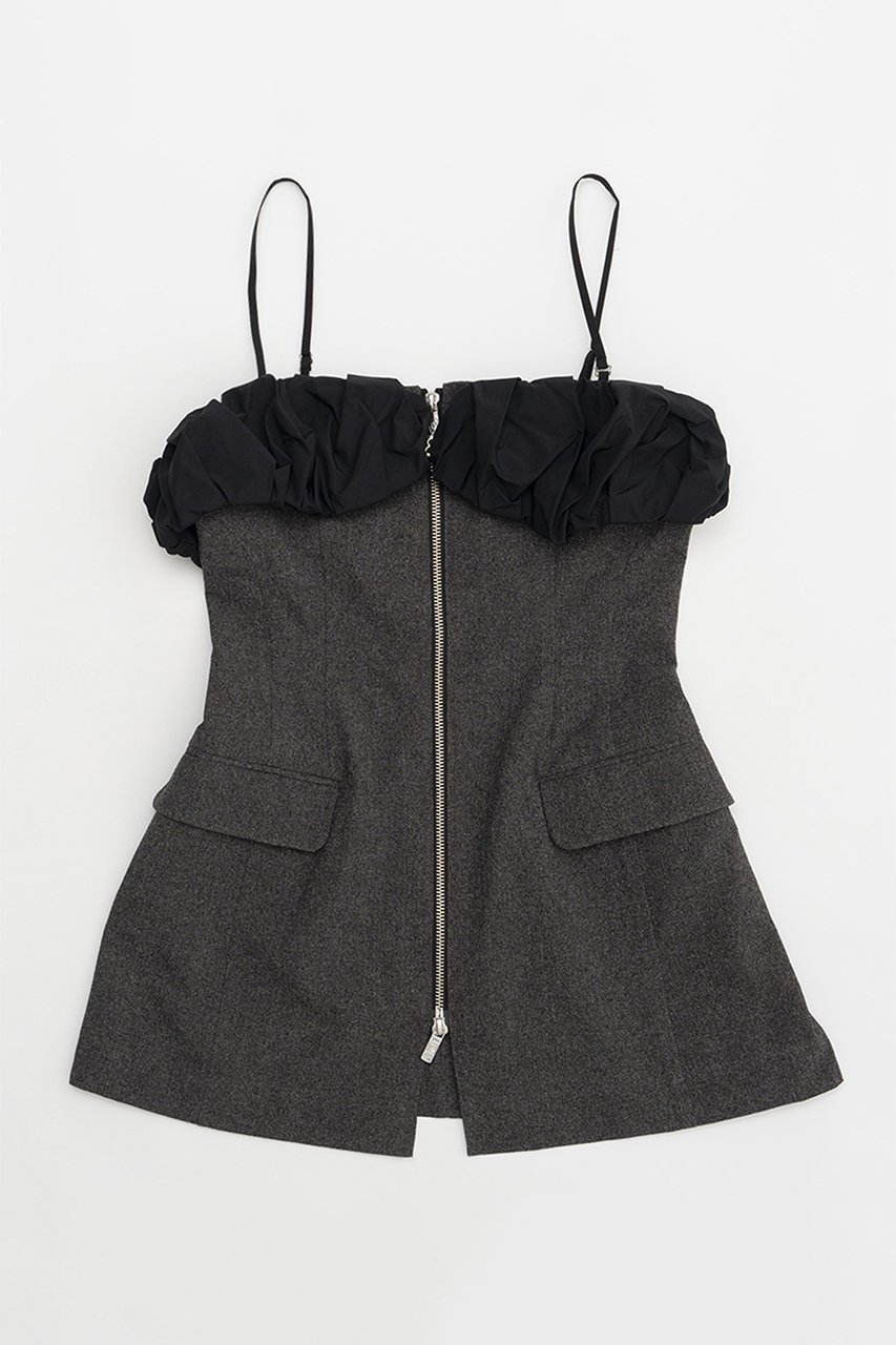 【プランク プロジェクト/PRANK PROJECT】のメランジフロントジップチュニック / Melange Front Zip Tunic インテリア・キッズ・メンズ・レディースファッション・服の通販 founy(ファニー) 　ファッション　Fashion　レディースファッション　Ladies' Fashion Online　ワンピース　Dress　チュニック　Tunic　おすすめ　Recommend　インナー　Inner　スリット　Slit　セットアップ　Set Up　タフタ　Taffeta　タンク　Tank　タンブラー　Tumbler　チュニック　Tunic　ネップ　Nep Yarn　フォルム　Form　リアル　Real　C.GRY(チャコールグレー)|ID: prp329100004577725 ipo3291000000032424388