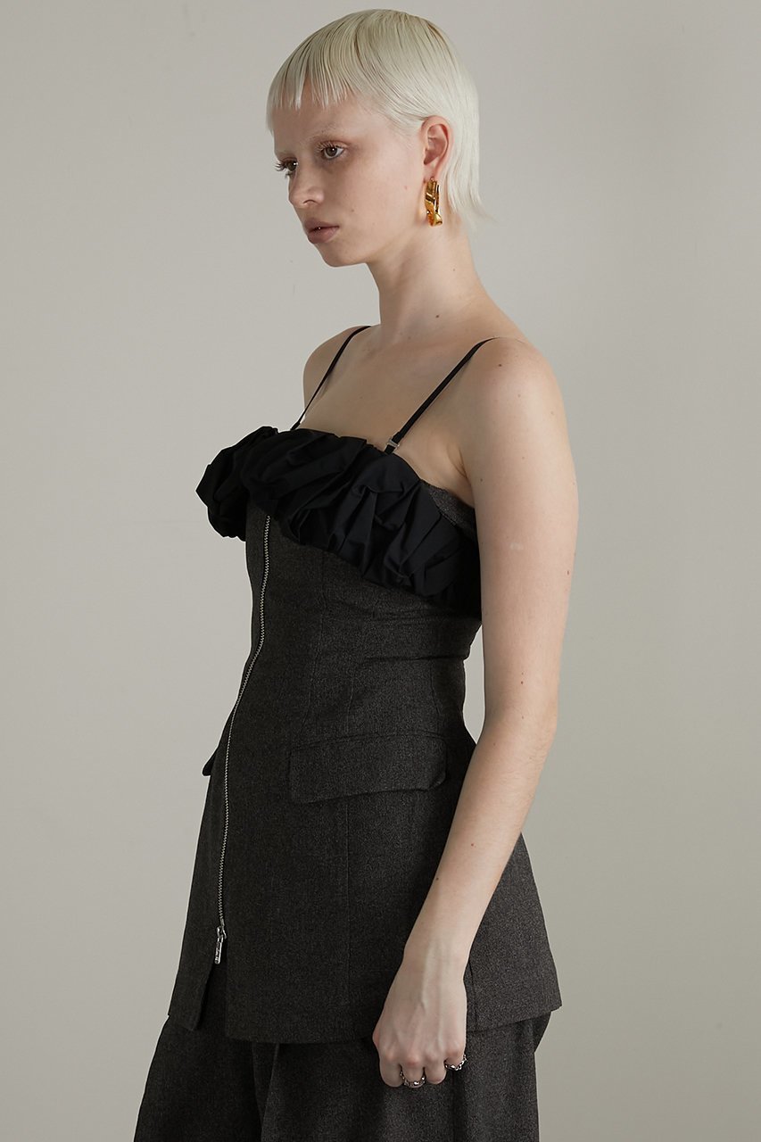 【プランク プロジェクト/PRANK PROJECT】のメランジフロントジップチュニック / Melange Front Zip Tunic 人気、トレンドファッション・服の通販 founy(ファニー)  ファッション Fashion レディースファッション Fashion for Women ワンピース Dresses チュニック Tunic Tops & Dresses おすすめ Recommended / Our Picks インナー Innerwear スリット Slit, Slit Detail セットアップ Set-Up, Coordinated Outfit タフタ Taffeta, Structured Fabric タンク Tank Top, Sleeveless Top タンブラー Tumbler, Travel Mug チュニック Tunic, Long Top ネップ Nepp, Slub Yarn フォルム Silhouette, Form リアル Real, Realistic other-5|ID: prp329100004577725 ipo3291000000034422008