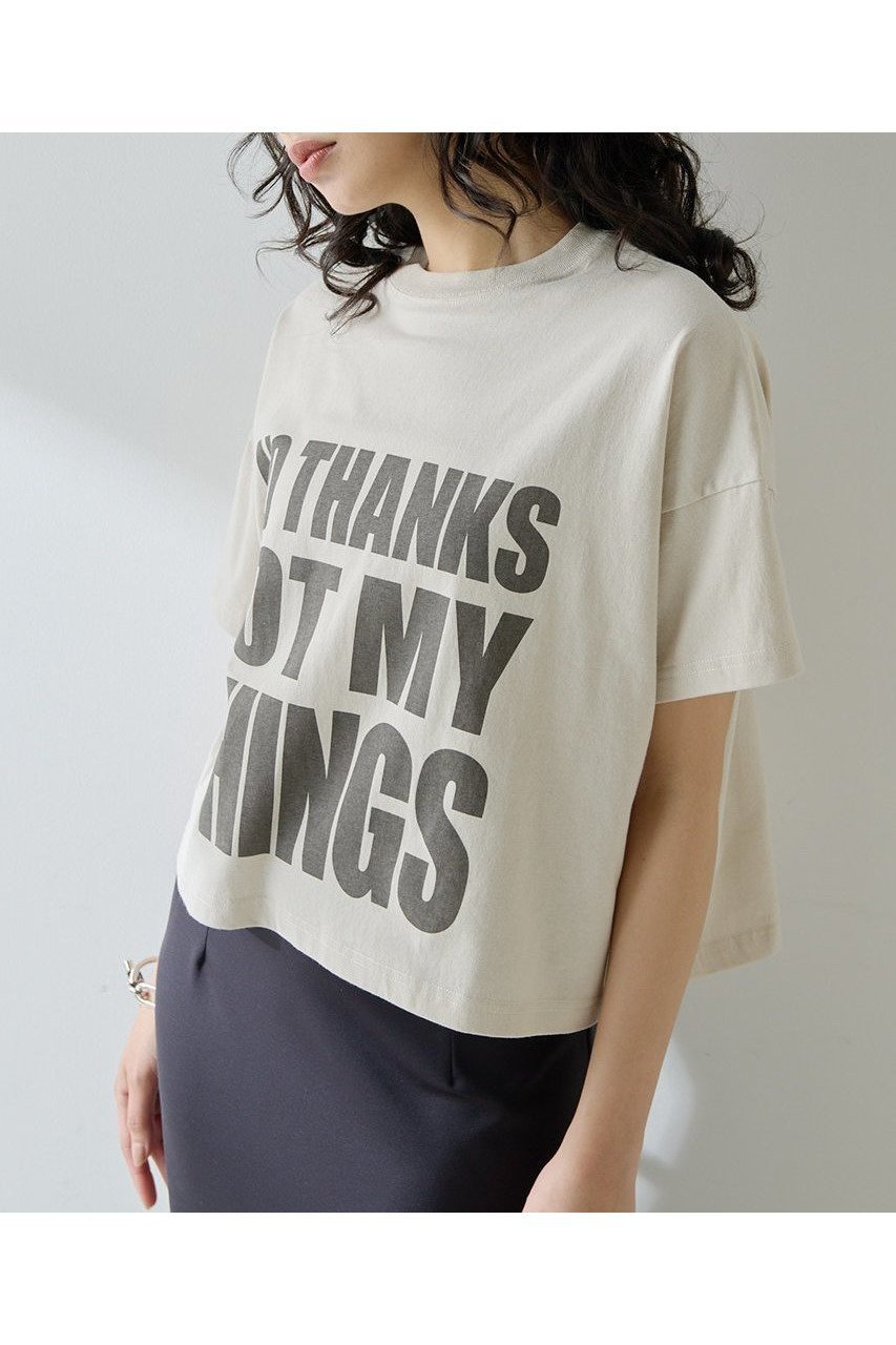 【ウィムガゼット/Whim Gazette】のNO THANKS ロゴTシャツ 人気、トレンドファッション・服の通販 founy(ファニー) 　ファッション　Fashion　レディースファッション　WOMEN　トップス・カットソー　Tops/Tshirt　シャツ/ブラウス　Shirts/Blouses　ロング / Tシャツ　T-Shirts　カットソー　Cut and Sewn　おすすめ　Recommend　コンパクト　Compact　ショート　Short　スラックス　Slacks　スリーブ　Sleeve　フロント　Front　プリント　Print　ベーシック　Basic　ボトム　Bottom　ロング　Long　NEW・新作・新着・新入荷　New Arrivals　other-3|ID: prp329100004577737 ipo3291000000032424476