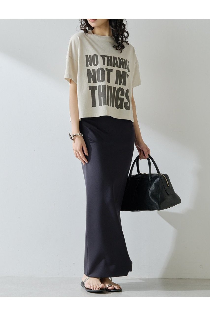 【ウィムガゼット/Whim Gazette】のNO THANKS ロゴTシャツ 人気、トレンドファッション・服の通販 founy(ファニー) 　ファッション　Fashion　レディースファッション　WOMEN　トップス・カットソー　Tops/Tshirt　シャツ/ブラウス　Shirts/Blouses　ロング / Tシャツ　T-Shirts　カットソー　Cut and Sewn　おすすめ　Recommend　コンパクト　Compact　ショート　Short　スラックス　Slacks　スリーブ　Sleeve　フロント　Front　プリント　Print　ベーシック　Basic　ボトム　Bottom　ロング　Long　NEW・新作・新着・新入荷　New Arrivals　other-6|ID: prp329100004577737 ipo3291000000032424479