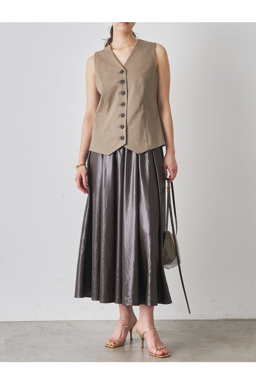 【ウィムガゼット/Whim Gazette】のノーカラーベスト 人気、トレンドファッション・服の通販 founy(ファニー) 　ファッション　Fashion　レディースファッション　WOMEN　アウター　Coat Outerwear　ジャケット　Jackets　おすすめ　Recommend　クラシカル　Classical　コンパクト　Compact　シルク　Silk　ジャケット　Jacket　スタイリッシュ　Stylish　セットアップ　Set Up　チェック　Check　ドレープ　Drape　ネップ　Nep Yarn　ベスト　Vest　ベーシック　Basic　ボトム　Bottom　マニッシュ　Mannish　ワイド　Wide　エレガント 上品　Elegant　NEW・新作・新着・新入荷　New Arrivals　other-2|ID: prp329100004577744 ipo3291000000032424539