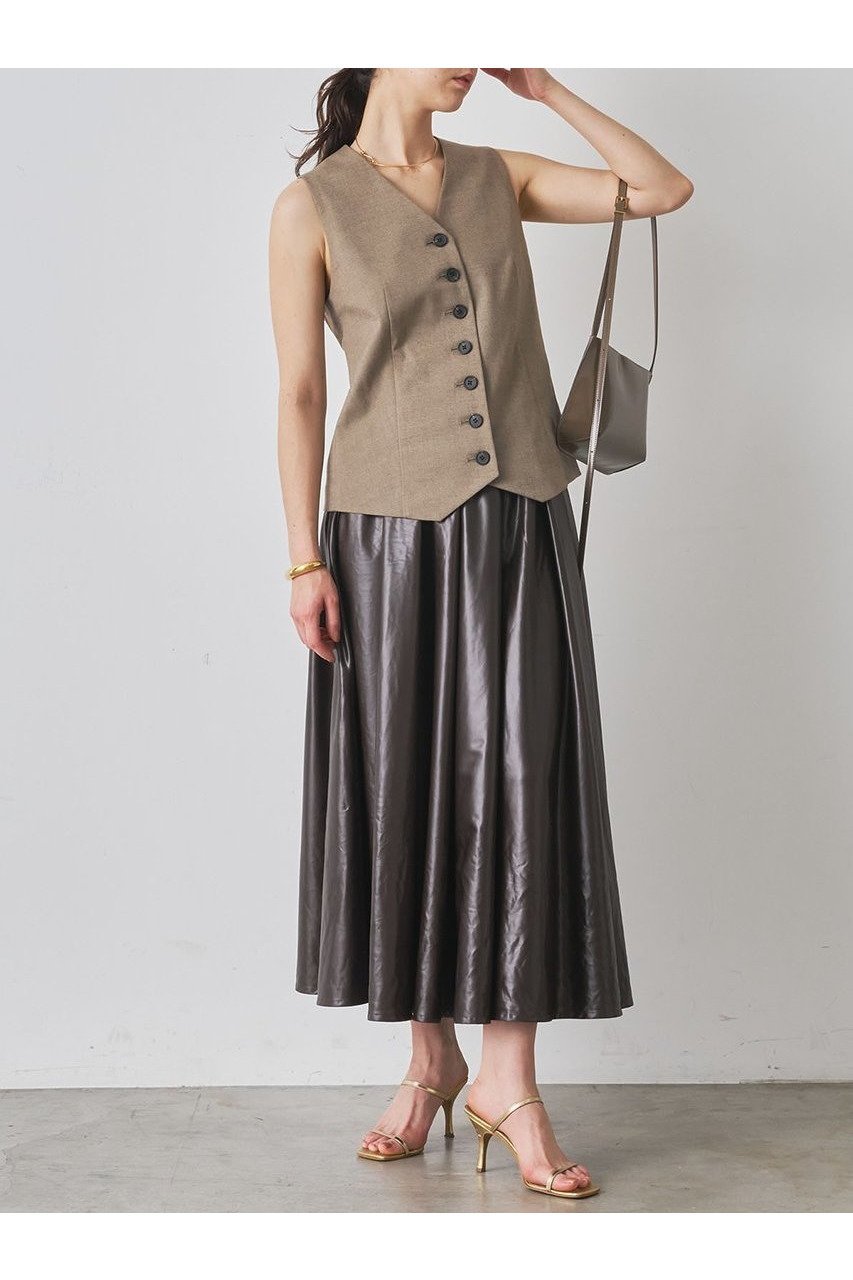 【ウィムガゼット/Whim Gazette】のノーカラーベスト 人気、トレンドファッション・服の通販 founy(ファニー) 　ファッション　Fashion　レディースファッション　WOMEN　アウター　Coat Outerwear　ジャケット　Jackets　おすすめ　Recommend　クラシカル　Classical　コンパクト　Compact　シルク　Silk　ジャケット　Jacket　スタイリッシュ　Stylish　セットアップ　Set Up　チェック　Check　ドレープ　Drape　ネップ　Nep Yarn　ベスト　Vest　ベーシック　Basic　ボトム　Bottom　マニッシュ　Mannish　ワイド　Wide　エレガント 上品　Elegant　NEW・新作・新着・新入荷　New Arrivals　other-6|ID: prp329100004577744 ipo3291000000032424543