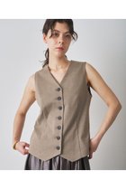 【ウィムガゼット/Whim Gazette】のノーカラーベスト ブラウン|ID: prp329100004577744 ipo3291000000036064578