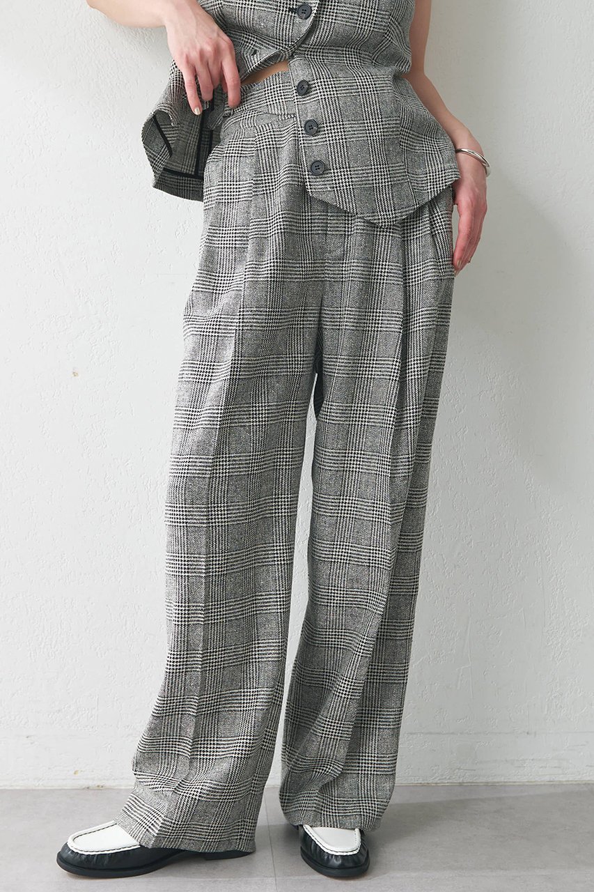 【ウィムガゼット/Whim Gazette】のグルカパンツ 人気、トレンドファッション・服の通販 founy(ファニー) 　ファッション　Fashion　レディースファッション　Fashion for Women　パンツ　Pants & Trousers　おすすめ　Recommended / Our Picks　クラシカル　Classical, Vintage-Inspired　シルク　Silk, 100% Silk　シンプル　Simple, Minimal　セットアップ　Set-Up, Coordinated Outfit　チェック　Check, Plaid, Tartan　ドレープ　Drape, Draping Fabric　ネップ　Nepp, Slub Yarn　フロント　Front, Front Design　ベスト　Vest, Waistcoat　マニッシュ　Mannish, Boyish　ワイド　Wide, Wide Fit　エレガント 上品　Elegant　other-2|ID: prp329100004577745 ipo3291000000032424547