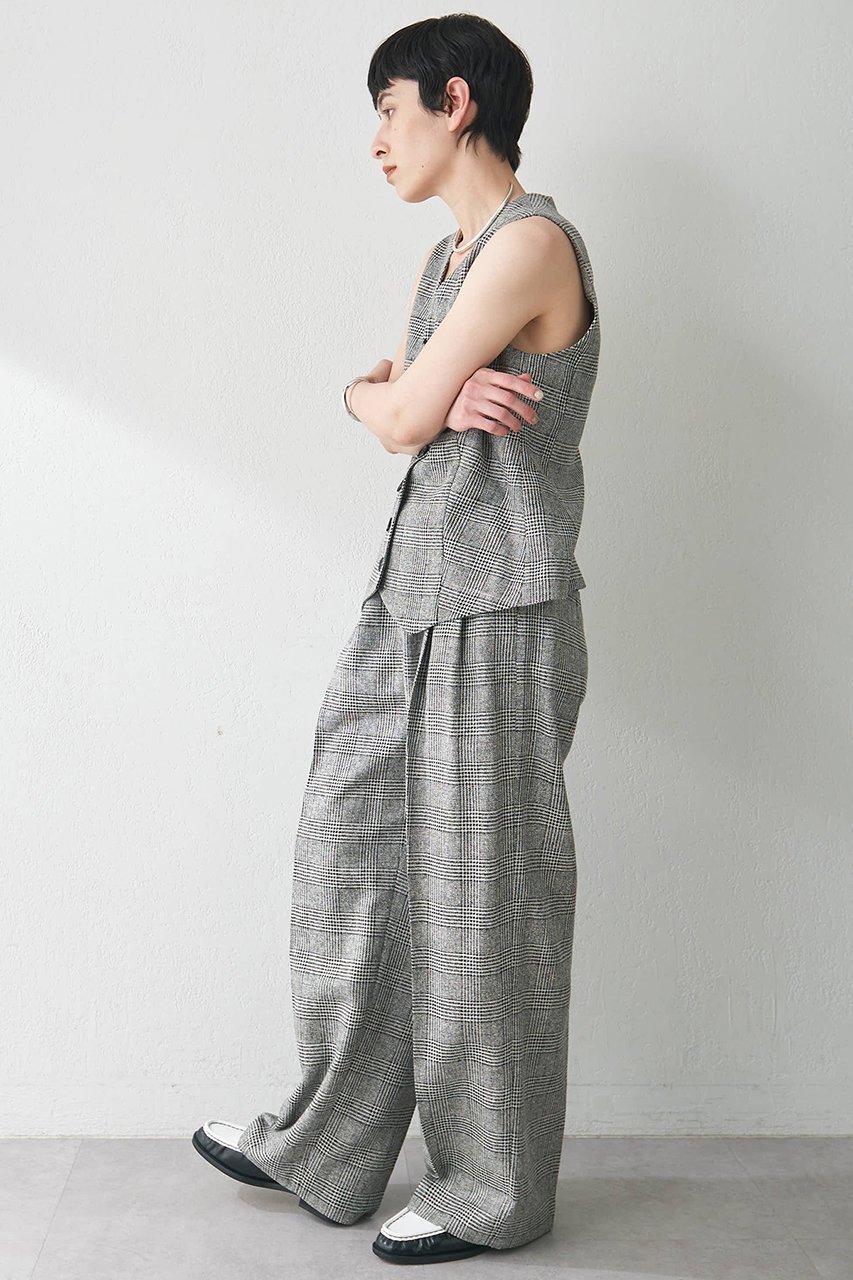 【ウィムガゼット/Whim Gazette】のグルカパンツ 人気、トレンドファッション・服の通販 founy(ファニー) 　ファッション　Fashion　レディースファッション　Fashion for Women　パンツ　Pants & Trousers　おすすめ　Recommended / Our Picks　クラシカル　Classical, Vintage-Inspired　シルク　Silk, 100% Silk　シンプル　Simple, Minimal　セットアップ　Set-Up, Coordinated Outfit　チェック　Check, Plaid, Tartan　ドレープ　Drape, Draping Fabric　ネップ　Nepp, Slub Yarn　フロント　Front, Front Design　ベスト　Vest, Waistcoat　マニッシュ　Mannish, Boyish　ワイド　Wide, Wide Fit　エレガント 上品　Elegant　other-3|ID: prp329100004577745 ipo3291000000032424548