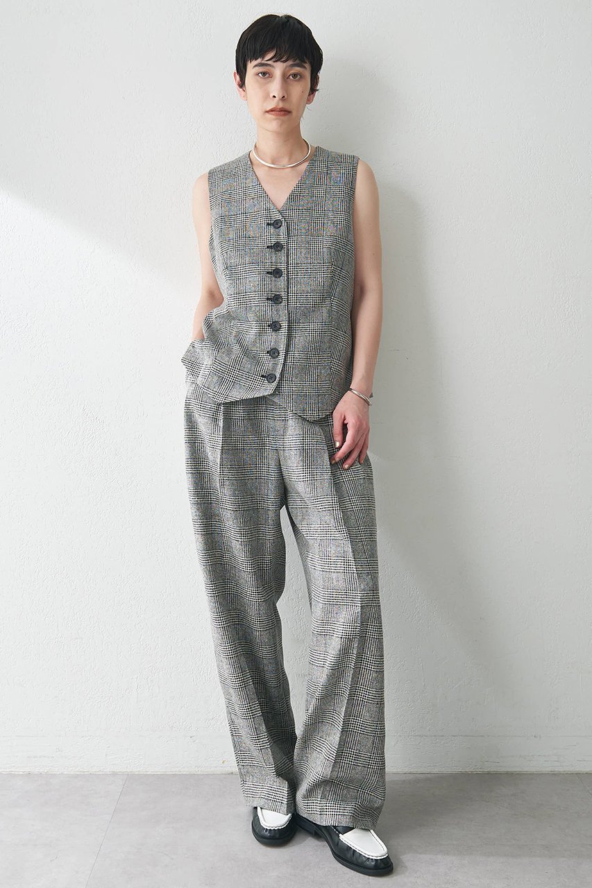 【ウィムガゼット/Whim Gazette】のグルカパンツ 人気、トレンドファッション・服の通販 founy(ファニー) 　ファッション　Fashion　レディースファッション　Fashion for Women　パンツ　Pants & Trousers　おすすめ　Recommended / Our Picks　クラシカル　Classical, Vintage-Inspired　シルク　Silk, 100% Silk　シンプル　Simple, Minimal　セットアップ　Set-Up, Coordinated Outfit　チェック　Check, Plaid, Tartan　ドレープ　Drape, Draping Fabric　ネップ　Nepp, Slub Yarn　フロント　Front, Front Design　ベスト　Vest, Waistcoat　マニッシュ　Mannish, Boyish　ワイド　Wide, Wide Fit　エレガント 上品　Elegant　other-6|ID: prp329100004577745 ipo3291000000032424551