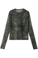 【プランク プロジェクト/PRANK PROJECT】のデニムプリントスキントップ / Denim Printed Skin Top 人気、トレンドファッション・服の通販 founy(ファニー) ファッション Fashion レディースファッション Ladies' Fashion Online トップス・カットソー Tops/Tshirt シャツ/ブラウス Shirts/Blouses ロング / Tシャツ T-Shirts カットソー Cut and Sewn シンプル Simple ジャージー Jersey スリーブ Sleeve デニム Denim パッチワーク Patchwork プリント Print ランダム Random ロング Long 春 Spring |ID:prp329100004577754