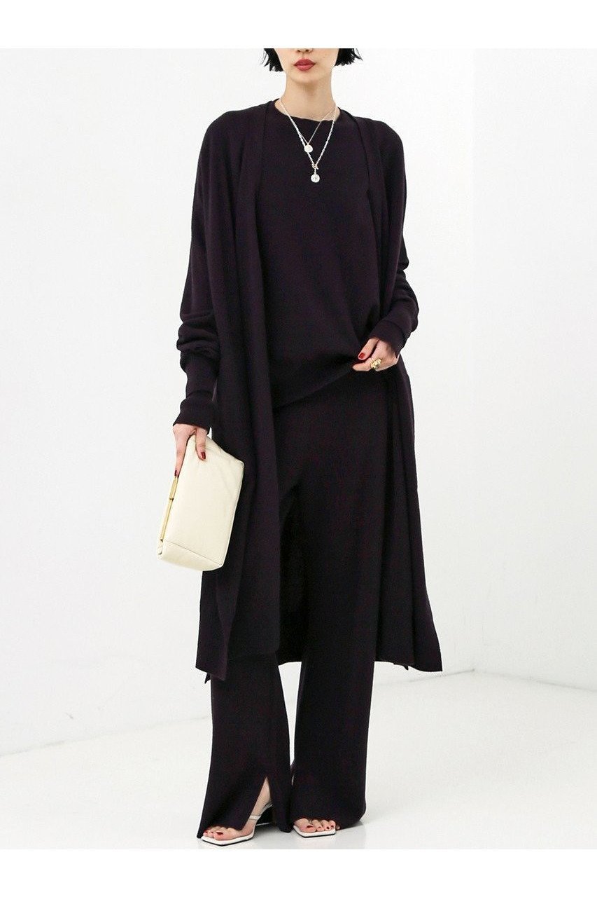 【ザ ストア バイ シー/THE STORE by C】のウールロングカーディガン インテリア・キッズ・メンズ・レディースファッション・服の通販 founy(ファニー) 　ファッション　Fashion　レディースファッション　Ladies' Fashion Online　トップス・カットソー　Tops/Tshirt　ニット　Knit Tops　カーディガン　Cardigans　おすすめ　Recommend　なめらか　Smooth　エレガント 上品　Elegant　カシミヤ　Cashmere　カーディガン　Cardigan　ガウン　Gown　ポケット　Pocket　リュクス　Luxe　ロング　Long　ダークブラウン|ID: prp329100004577758 ipo3291000000032424671