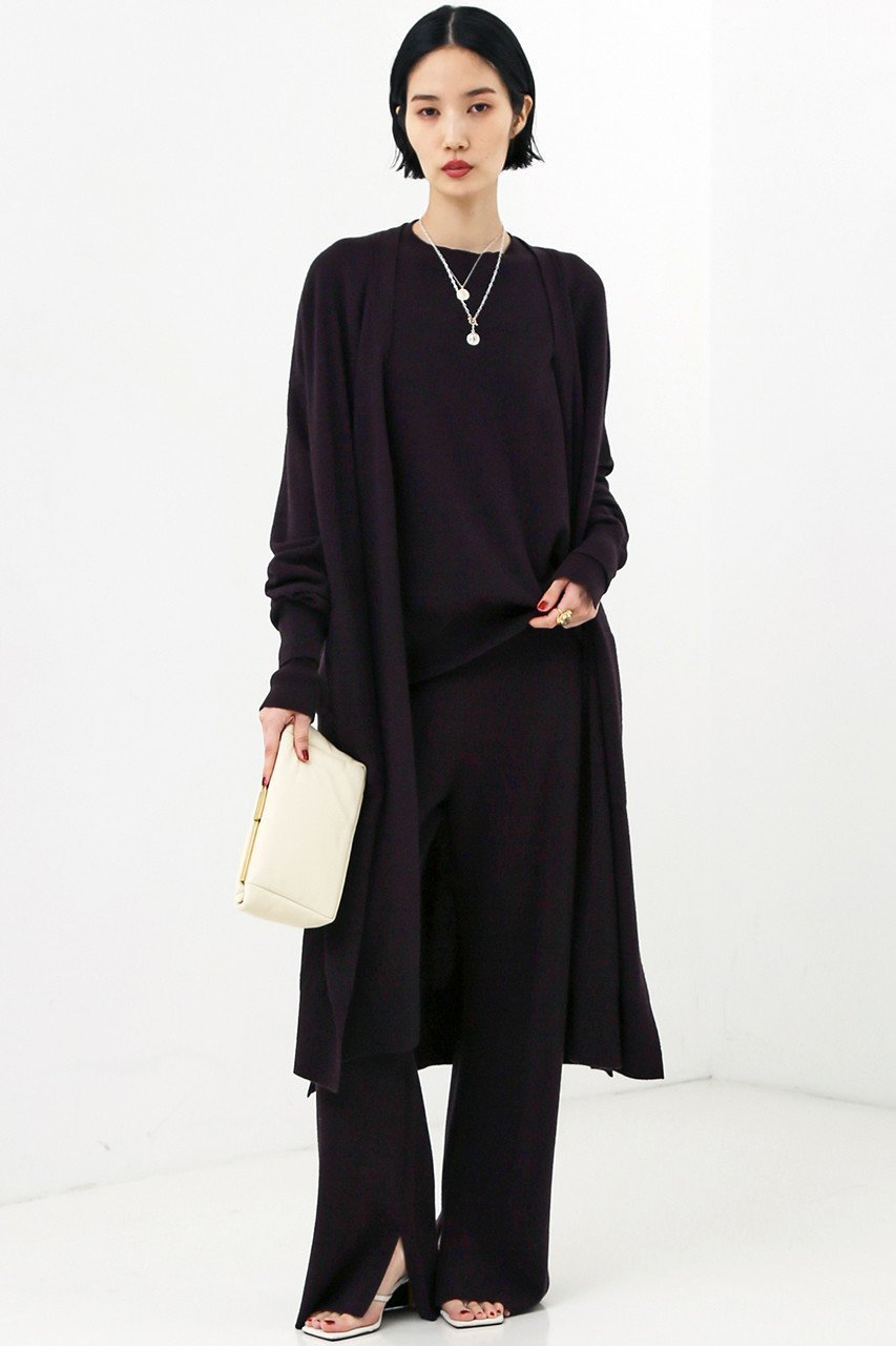 【ザ ストア バイ シー/THE STORE by C】のウールロングカーディガン インテリア・キッズ・メンズ・レディースファッション・服の通販 founy(ファニー) 　ファッション　Fashion　レディースファッション　Fashion for Women　トップス・カットソー　Cut & Sew Tops　ニット　Knit Tops & Sweaters　カーディガン・羽織り　Layered Style Cardigans　おすすめ　Recommended / Our Picks　なめらか　Smooth, Silky Texture　エレガント 上品　Elegant　カーディガン　Cardigan, Knitwear　ガウン　Gown, Robe　ポケット　Pocket, Pocket Detail　リュクス　Luxury, Elegant, High-End, Chic　ロング　Long, Long-Length　ダークブラウン|ID: prp329100004577758 ipo3291000000032953982
