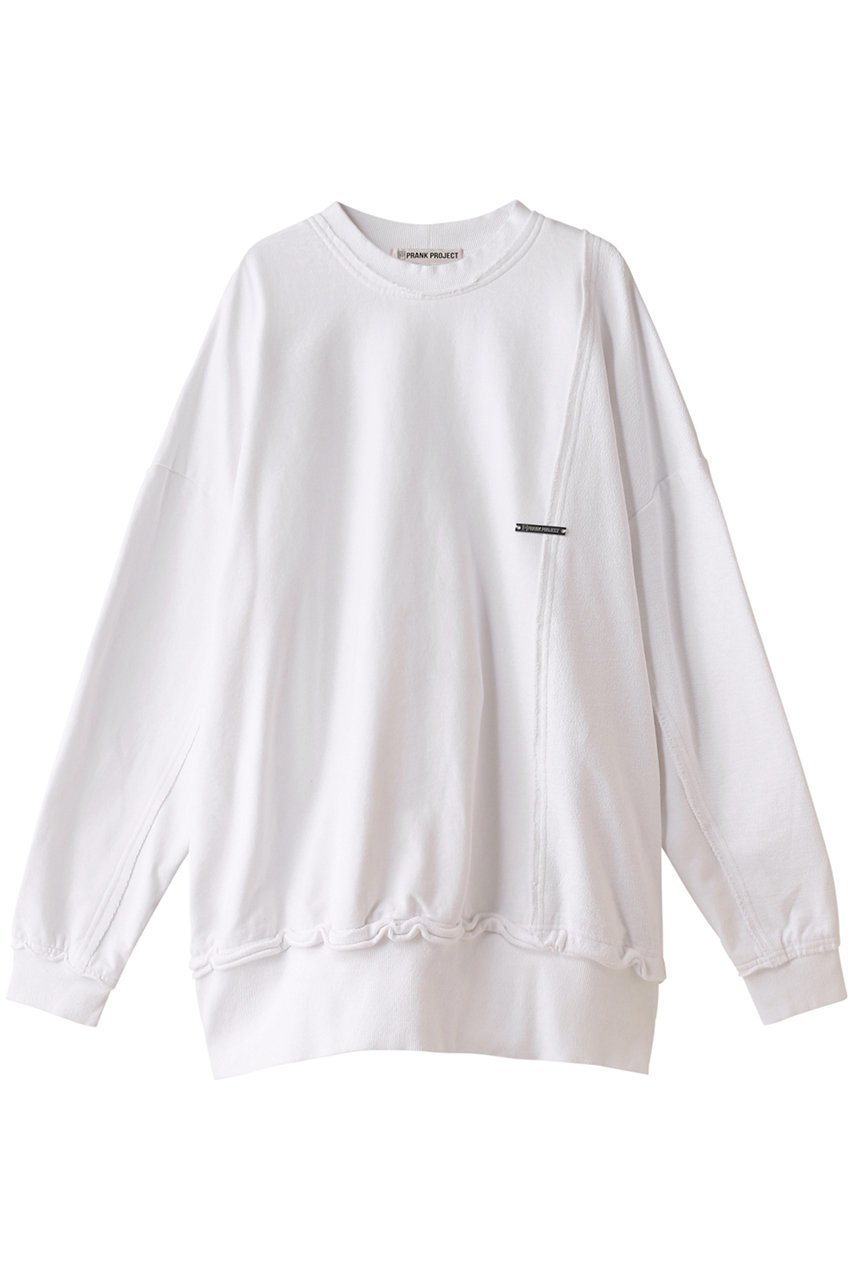 【プランク プロジェクト/PRANK PROJECT】の【UNISEX】ビッグスウェット/Big Sweatshirt インテリア・キッズ・メンズ・レディースファッション・服の通販 founy(ファニー) 　ファッション　Fashion　レディースファッション　Fashion for Women　トップス・カットソー　Cut & Sew Tops　シャツ・ブラウス・オフィスカジュアル　Elegant Blouses & Button-Ups　レディースパーカー・カジュアルフーディー　Casual Hoodies & Sweatshirts　ロングTシャツ・Tシャツ　Longline T-Shirts & Tees　スウェット・クルーネックトップス　Sweatshirts & Crewnecks / Relaxed Fit Sweat Tops　カットソー・ベーシックTシャツ　Cut-and-Sewn Tops / Stretch Tees & Basics　ユニセックス　Unisex, Genderless　おすすめ　Recommended / Our Picks　タイツ　Tights, Legwear　トレーナー　Sweatshirt, Trainer　ボトム　Bottoms, Lower Wear　レース　Lace, Lace Fabric　ロング　Long, Long-Length　WHT(ホワイト)|ID: prp329100004577760 ipo3291000000032846972
