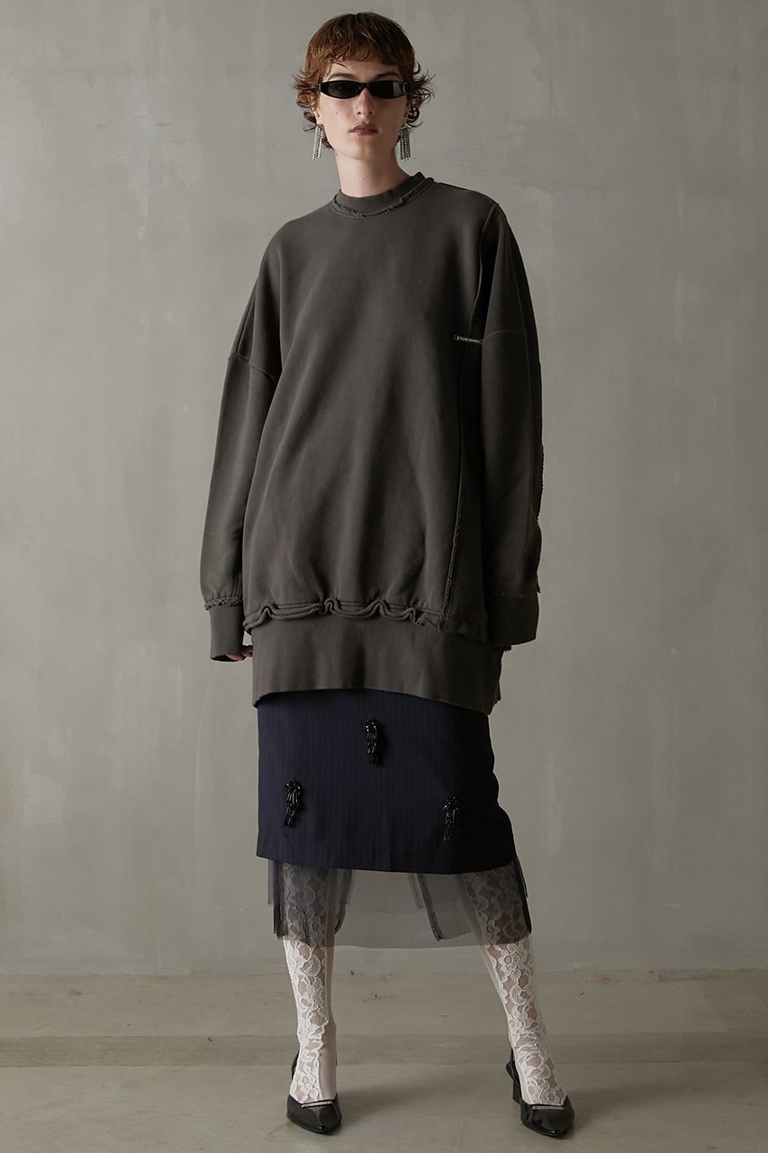 【プランク プロジェクト/PRANK PROJECT】の【UNISEX】ビッグスウェット/Big Sweatshirt 人気、トレンドファッション・服の通販 founy(ファニー) 　ファッション　Fashion　レディースファッション　Fashion for Women　トップス・カットソー　Cut & Sew Tops　シャツ・ブラウス・オフィスカジュアル　Elegant Blouses & Button-Ups　レディースパーカー・カジュアルフーディー　Casual Hoodies & Sweatshirts　ロングTシャツ・Tシャツ　Longline T-Shirts & Tees　スウェット・クルーネックトップス　Sweatshirts & Crewnecks / Relaxed Fit Sweat Tops　カットソー・ベーシックTシャツ　Cut-and-Sewn Tops / Stretch Tees & Basics　ユニセックス　Unisex, Genderless　おすすめ　Recommended / Our Picks　タイツ　Tights, Legwear　トレーナー　Sweatshirt, Trainer　ボトム　Bottoms, Lower Wear　レース　Lace, Lace Fabric　ロング　Long, Long-Length　other-7|ID: prp329100004577760 ipo3291000000032847033