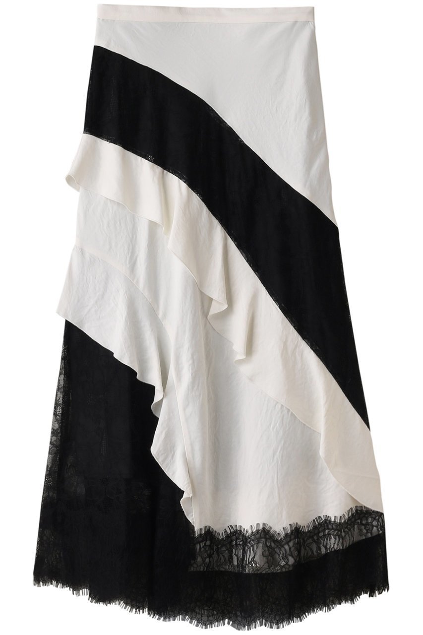 【プランク プロジェクト/PRANK PROJECT】のサテンラッフルスカート/Satin Ruffle Skirt インテリア・キッズ・メンズ・レディースファッション・服の通販 founy(ファニー) 　ファッション　Fashion　レディースファッション　Ladies' Fashion Online　スカート　Skirt　ロングスカート　Long Skirt　おすすめ　Recommend　コンビ　Combination　サテン　Satin　ダウン　Down　フリル　Frills　ラッフル　Raffle　レース　Race　ロング　Long　WHT(ホワイト)|ID: prp329100004577762 ipo3291000000032424711