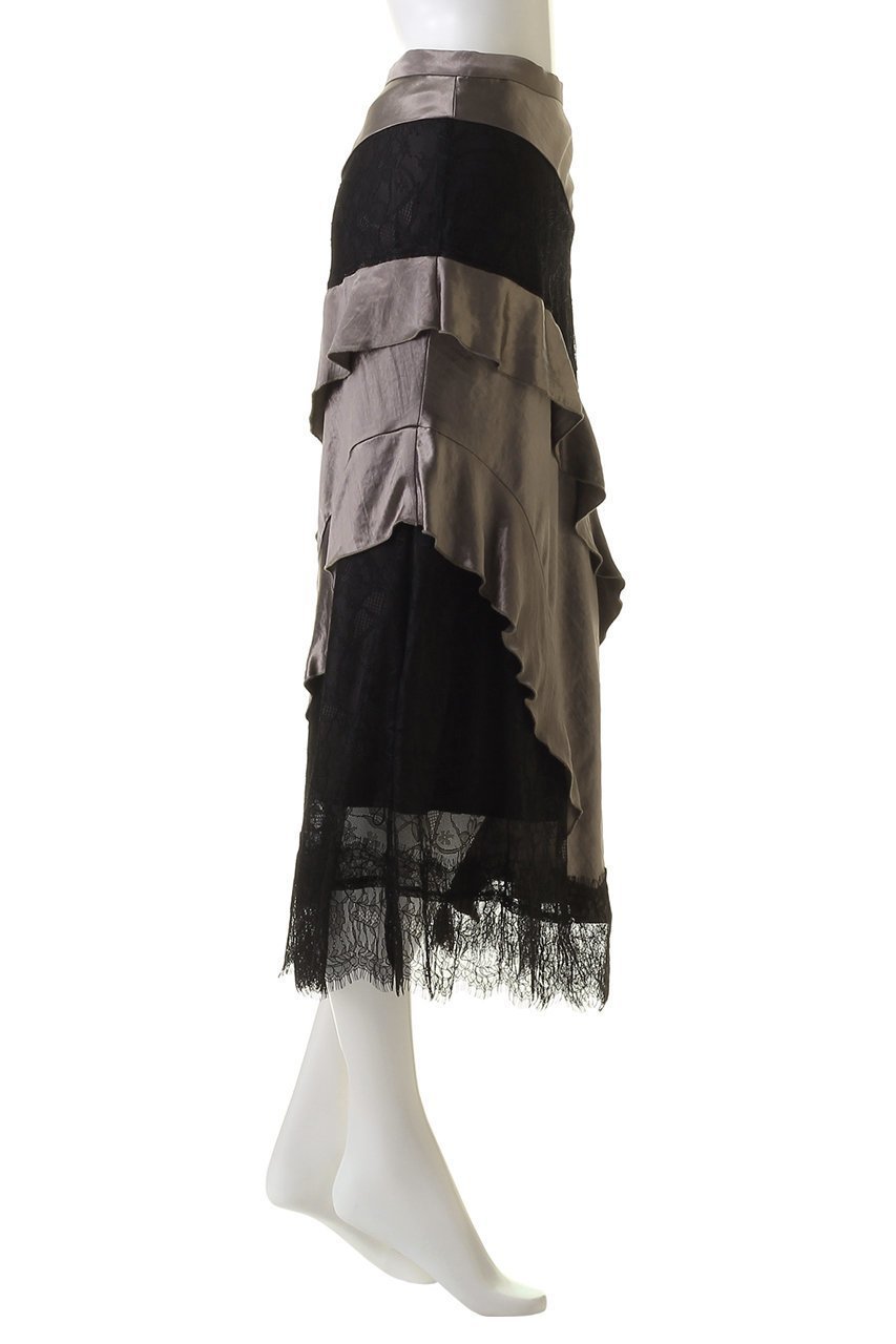【プランク プロジェクト/PRANK PROJECT】のサテンラッフルスカート/Satin Ruffle Skirt 人気、トレンドファッション・服の通販 founy(ファニー) 　ファッション　Fashion　レディースファッション　Fashion for Women　スカート　Skirts　ロングスカート　Long Skirts / Maxi & Midi Skirts　おすすめ　Recommended / Our Picks　コンビ　Combo, Combination Style　サテン　Satin, Glossy Fabric　ダウン　Down, Puffer　フリル　Frill, Ruffle　ラッフル　Ruffle, Frill　レース　Lace, Lace Fabric　ロング　Long, Long-Length　other-3|ID: prp329100004577762 ipo3291000000034423924