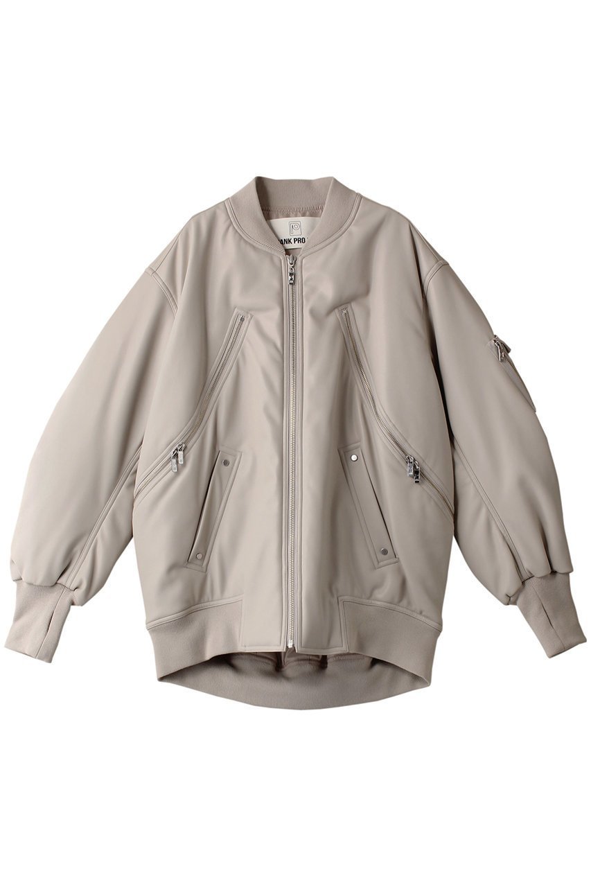 【プランク プロジェクト/PRANK PROJECT】の【UNISEX】フェイクレザーMA-1 / Synthetic Leather MA-1 インテリア・キッズ・メンズ・レディースファッション・服の通販 founy(ファニー) 　ファッション　Fashion　レディースファッション　Ladies' Fashion Online　アウター　Coat Outerwear　ジャケット　Jackets　ブルゾン　Blouson/Jackets　MA-1　MA-1　ユニセックス　Unisex　シルバー　Silver　ジャケット　Jacket　スリット　Slit　フェイクレザー　Faux Leather　ブルゾン　Blouson　ラグジュアリー　Luxury　エレガント 上品　Elegant　防寒　Cold Protection　L.GRY(ライトグレー)|ID: prp329100004577763 ipo3291000000032424722