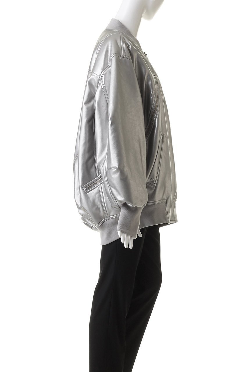 【プランク プロジェクト/PRANK PROJECT】の【UNISEX】フェイクレザーMA-1 / Synthetic Leather MA-1 人気、トレンドファッション・服の通販 founy(ファニー) 　ファッション　Fashion　レディースファッション　Fashion for Women　アウター　Coat / Outerwear Collection　レディースジャケット・軽アウター　Jackets　ブルゾンジャケット・スポーティアウター　Blouson Jackets　MA-1ジャケット　MA-1 Bomber Jackets / Flight Jackets　ユニセックス　Unisex, Genderless　シルバー　Silver, Metallic Silver　ジャケット　Jacket, Outerwear　スリット　Slit, Slit Detail　フェイクレザー　Faux Leather, PU Leather　ブルゾン　Blouson, Bomber Jacket　ラグジュアリー　Luxury, Elegant　エレガント 上品　Elegant　防寒　Cold Protection, Winter-Ready　other-3|ID: prp329100004577763 ipo3291000000032966589