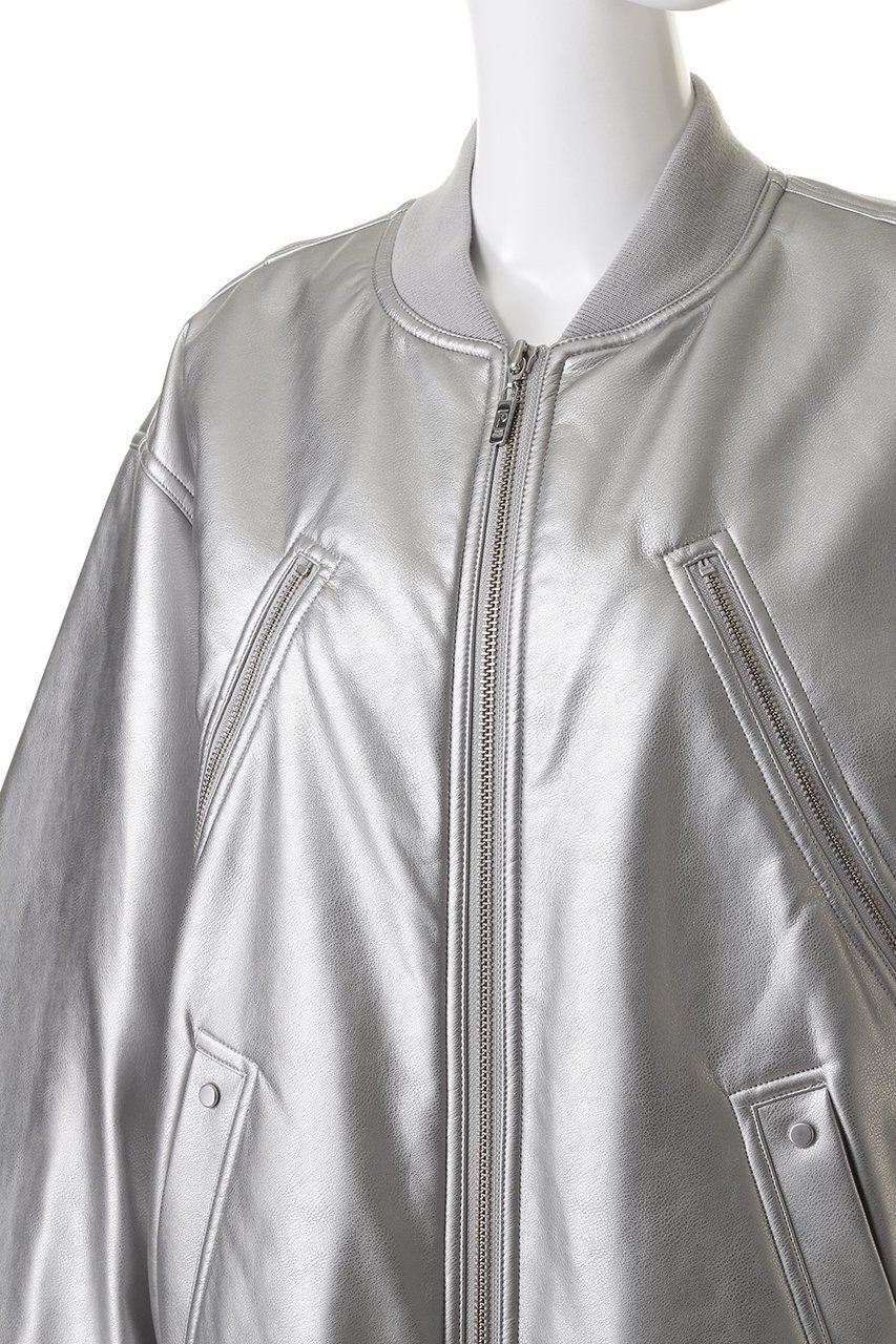 【プランク プロジェクト/PRANK PROJECT】の【UNISEX】フェイクレザーMA-1 / Synthetic Leather MA-1 人気、トレンドファッション・服の通販 founy(ファニー) 　ファッション　Fashion　レディースファッション　Fashion for Women　アウター　Coat / Outerwear Collection　レディースジャケット・軽アウター　Jackets　ブルゾンジャケット・スポーティアウター　Blouson Jackets　MA-1ジャケット　MA-1 Bomber Jackets / Flight Jackets　ユニセックス　Unisex, Genderless　シルバー　Silver, Metallic Silver　ジャケット　Jacket, Outerwear　スリット　Slit, Slit Detail　フェイクレザー　Faux Leather, PU Leather　ブルゾン　Blouson, Bomber Jacket　ラグジュアリー　Luxury, Elegant　エレガント 上品　Elegant　防寒　Cold Protection, Winter-Ready　other-5|ID: prp329100004577763 ipo3291000000034422807