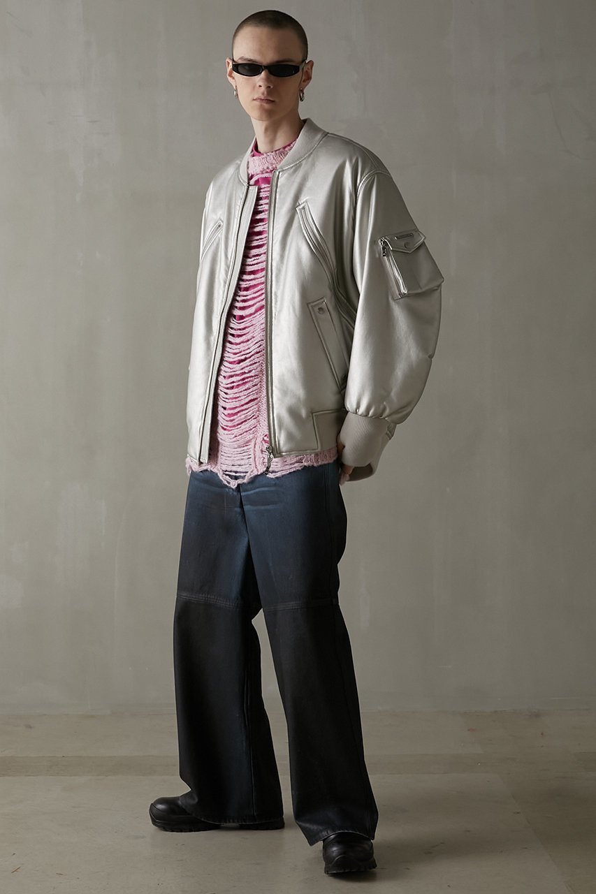 【プランク プロジェクト/PRANK PROJECT】の【UNISEX】フェイクレザーMA-1 / Synthetic Leather MA-1 人気、トレンドファッション・服の通販 founy(ファニー) 　ファッション　Fashion　レディースファッション　Fashion for Women　アウター　Coat / Outerwear Collection　レディースジャケット・軽アウター　Jackets　ブルゾンジャケット・スポーティアウター　Blouson Jackets　MA-1ジャケット　MA-1 Bomber Jackets / Flight Jackets　ユニセックス　Unisex, Genderless　シルバー　Silver, Metallic Silver　ジャケット　Jacket, Outerwear　スリット　Slit, Slit Detail　フェイクレザー　Faux Leather, PU Leather　ブルゾン　Blouson, Bomber Jacket　ラグジュアリー　Luxury, Elegant　エレガント 上品　Elegant　防寒　Cold Protection, Winter-Ready　other-8|ID: prp329100004577763 ipo3291000000034422810