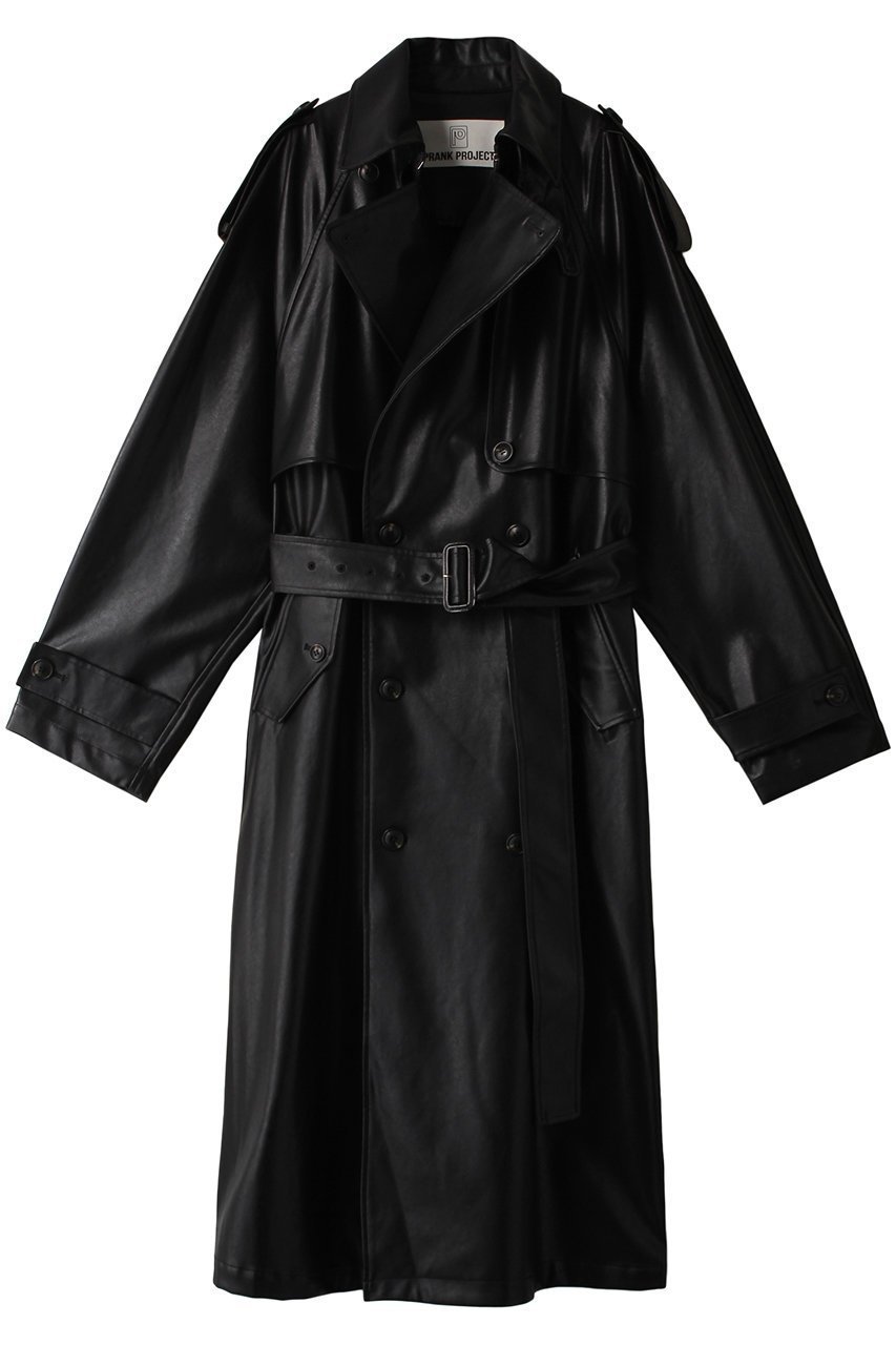 【プランク プロジェクト/PRANK PROJECT】の【UNISEX】フェイクレザートレンチコート / Synthetic Leather Trench Coat インテリア・キッズ・メンズ・レディースファッション・服の通販 founy(ファニー) 　ファッション　Fashion　レディースファッション　Fashion for Women　アウター　Coat / Outerwear Collection　コート・ロングコート・ピーコート　Long Coats, Peacoats & More　トレンチコート / 春秋の定番アウター　Trench Coats　ユニセックス　Unisex, Genderless　トレンチ　Trench, Trench Coat　マキシ　Maxi, Full Length　ロング　Long, Long-Length　BLK(ブラック)|ID: prp329100004577766 ipo3291000000034422528