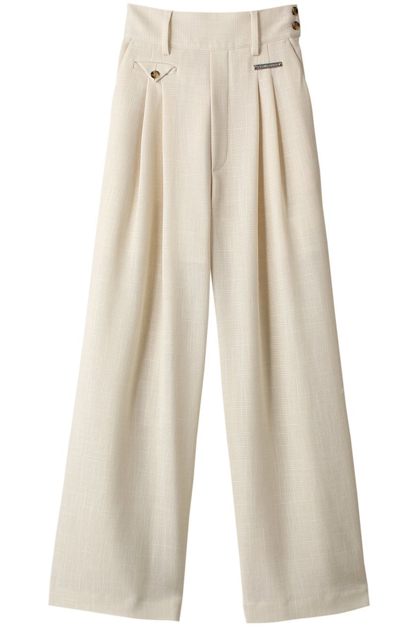 【プランク プロジェクト/PRANK PROJECT】のカラミワイドテーパードパンツ / Kalami Wide Tapered Pants インテリア・キッズ・メンズ・レディースファッション・服の通販 founy(ファニー) 　ファッション　Fashion　レディースファッション　Ladies' Fashion Online　パンツ　Pants　コンパクト　Compact　ジャケット　Jacket　スタイリッシュ　Stylish　セットアップ　Set Up　テーパード　Tapered　メッシュ　Mesh　夏　Summer　WHT(ホワイト)|ID: prp329100004577772 ipo3291000000032424815