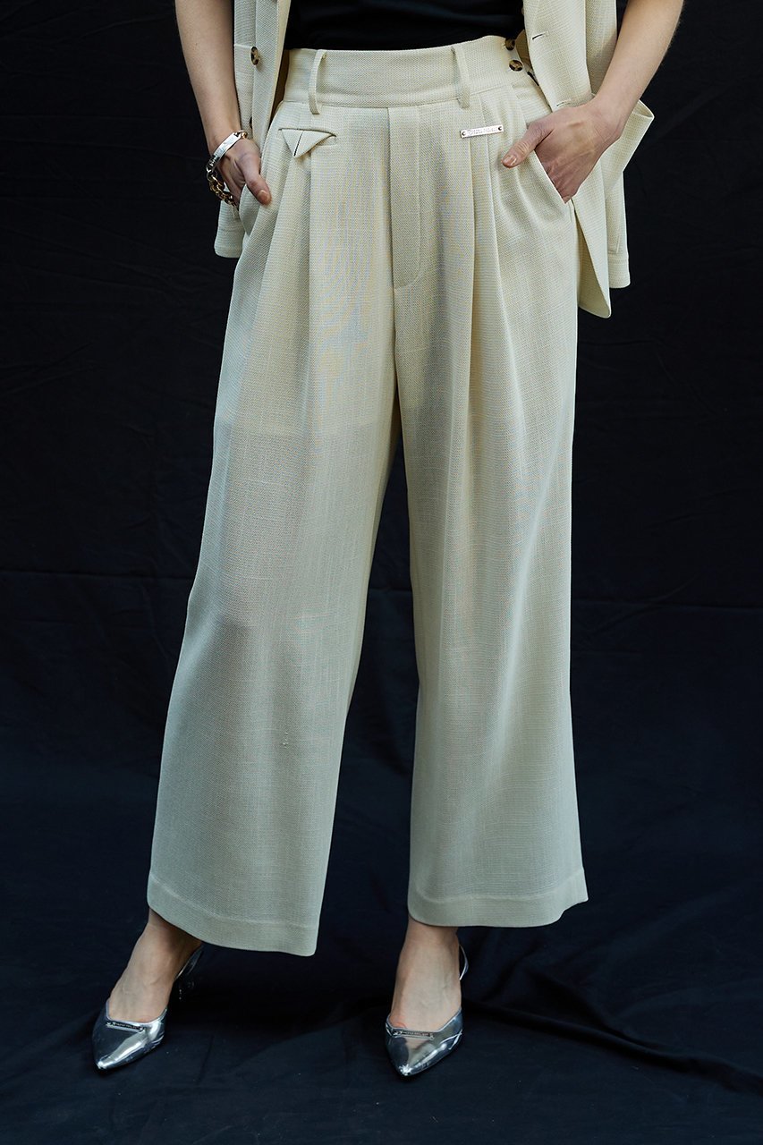 【プランク プロジェクト/PRANK PROJECT】のカラミワイドテーパードパンツ / Kalami Wide Tapered Pants 人気、トレンドファッション・服の通販 founy(ファニー) 　ファッション　Fashion　レディースファッション　Fashion for Women　パンツ　Pants & Trousers　コンパクト　Compact, Small Size　ジャケット　Jacket, Outerwear　スタイリッシュ　Stylish, Fashionable　セットアップ　Set-Up, Coordinated Outfit　テーパード　Tapered, Tapered Pants　メッシュ　Mesh, Net Fabric　夏　Summer　other-7|ID: prp329100004577772 ipo3291000000034423577