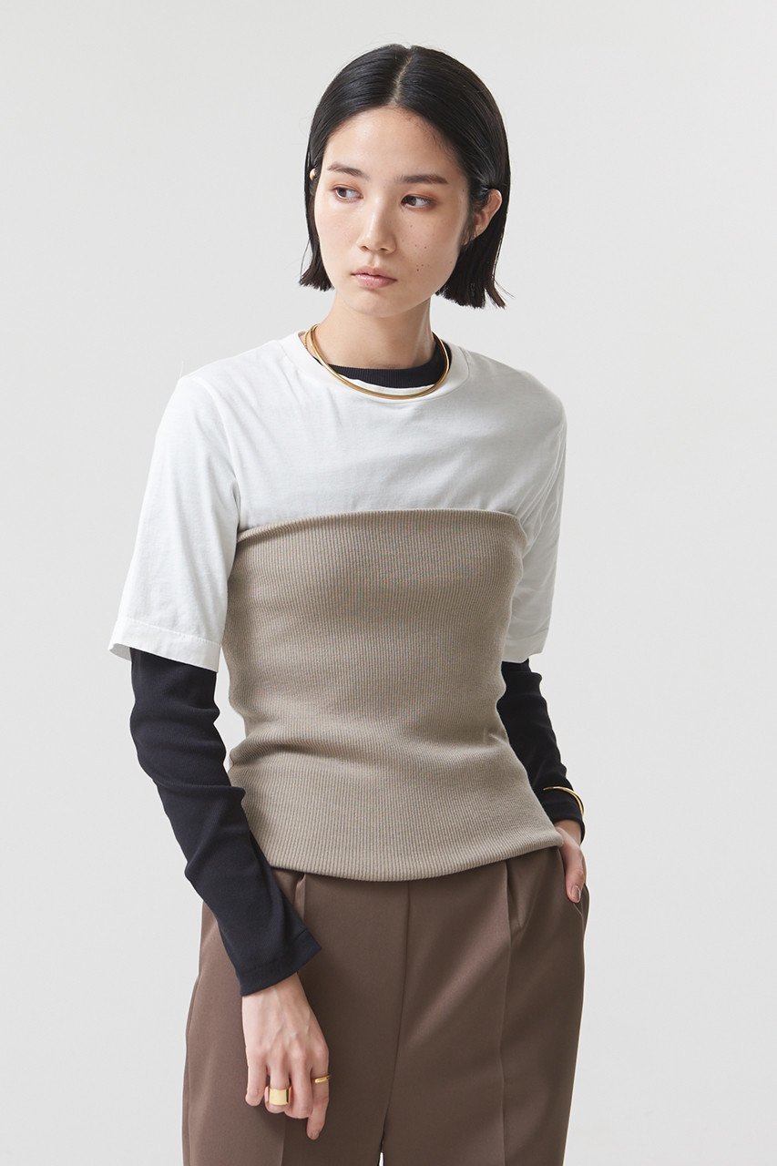 【ザ ストア バイ シー/THE STORE by C】のリブチューブトップ インテリア・キッズ・メンズ・レディースファッション・服の通販 founy(ファニー) 　ファッション　Fashion　レディースファッション　Fashion for Women　トップス・カットソー　Cut & Sew Tops　キャミソール&ノースリーブ　Camisoles & Sleeveless Tops　シャツ・ブラウス・オフィスカジュアル　Elegant Blouses & Button-Ups　ロングTシャツ・Tシャツ　Longline T-Shirts & Tees　カットソー・ベーシックTシャツ　Cut-and-Sewn Tops / Stretch Tees & Basics　インナー　Innerwear　カットソー　Cut and Sewn Top　キャミソール　Camisole, Spaghetti Strap Top　シルク　Silk, 100% Silk　ジャケット　Jacket, Outerwear　タンク　Tank Top, Sleeveless Top　チューブ　Tube, Tube Top　エレガント 上品　Elegant　モカ|ID: prp329100004577773 ipo3291000000032853339