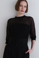 【ル フィル/LE PHIL】のハーフスリーブシアーニット 人気、トレンドファッション・服の通販 founy(ファニー) ファッション Fashion レディースファッション WOMEN トップス・カットソー Tops/Tshirt ニット Knit Tops プルオーバー Pullover インナー Inner シアー Sheer スタンダード Standard 夏 Summer |ID:prp329100004577777