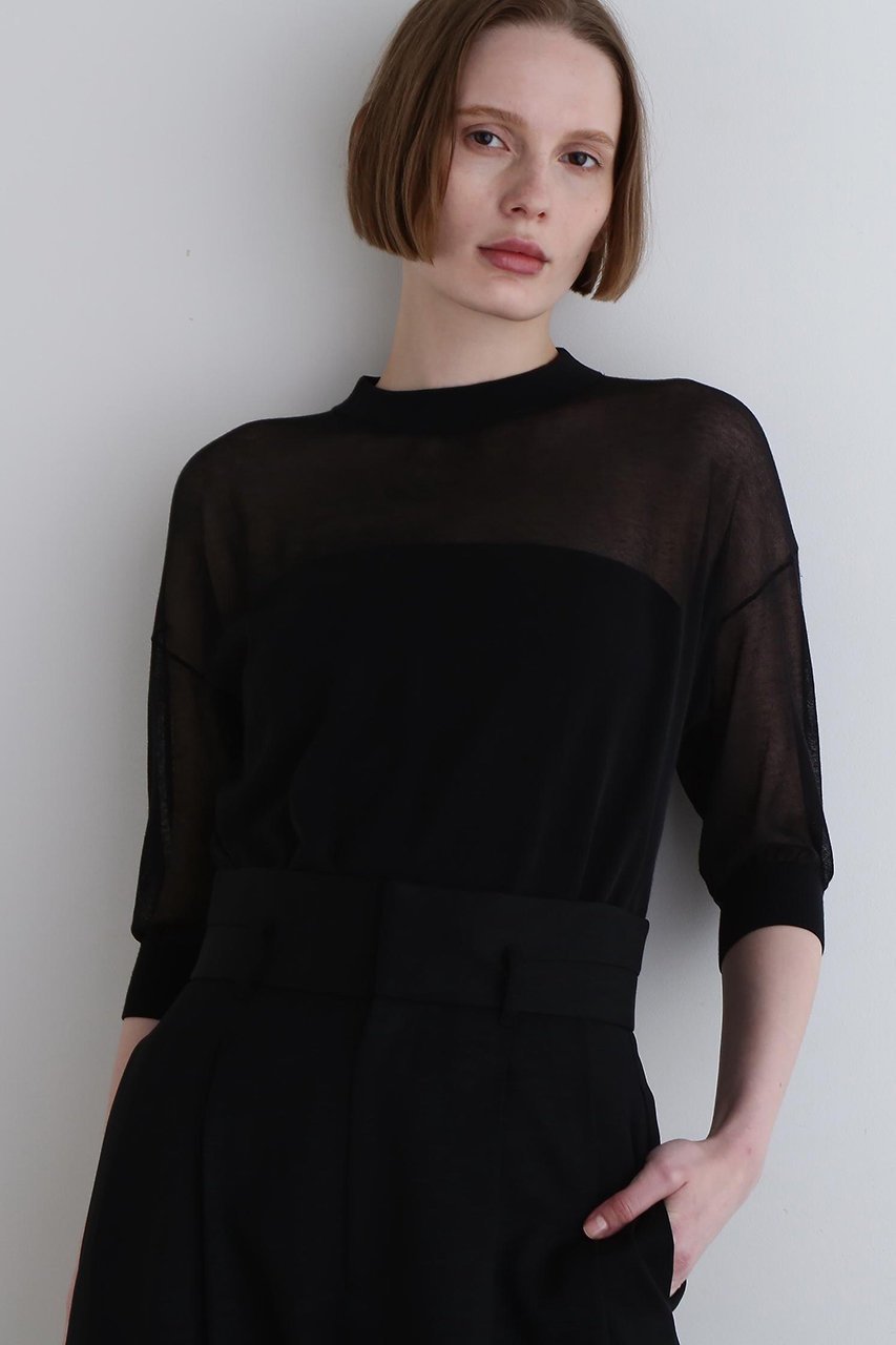 【ル フィル/LE PHIL】のハーフスリーブシアーニット 人気、トレンドファッション・服の通販 founy(ファニー) 　ファッション　Fashion　レディースファッション　WOMEN　トップス・カットソー　Tops/Tshirt　ニット　Knit Tops　プルオーバー　Pullover　インナー　Inner　シアー　Sheer　スタンダード　Standard　夏　Summer　 other-1|ID: prp329100004577777 ipo3291000000032424849
