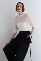 【ル フィル/LE PHIL】のハーフスリーブシアーニット ホワイト|ID: prp329100004577777 ipo3291000000036495429