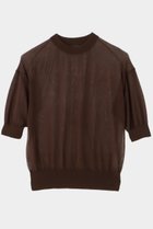 【ル フィル/LE PHIL】のハーフスリーブシアーニット ブラウン|ID: prp329100004577777 ipo3291000000036495430