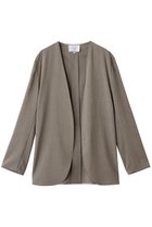【ベイジ,/BEIGE,】のBATEAU(バトー)/ボタンレスノーカラジャケット Taupe|ID: prp329100004577785 ipo3291000000032424922