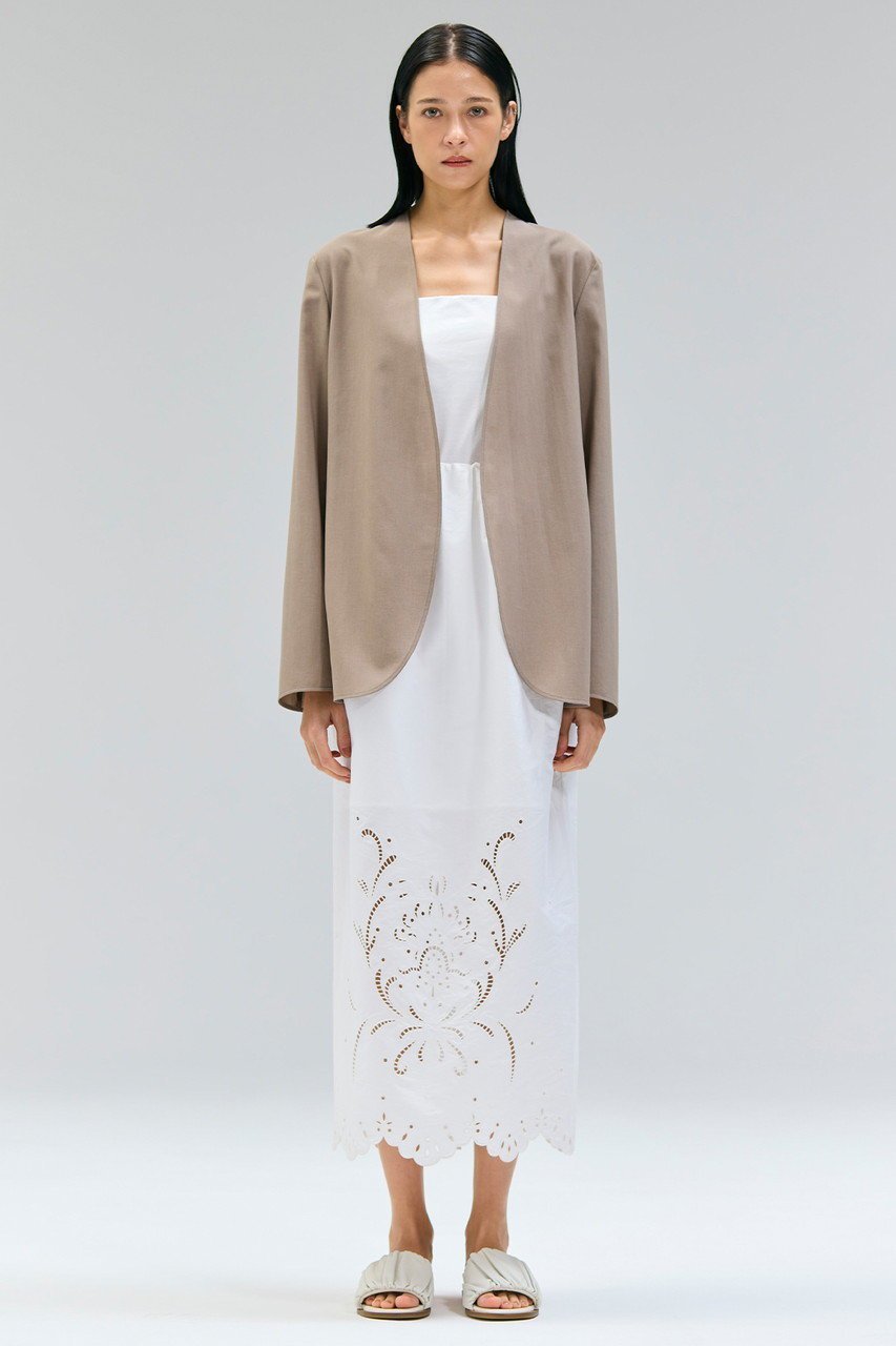 【ベイジ,/BEIGE,】のBATEAU(バトー)/ボタンレスノーカラジャケット 人気、トレンドファッション・服の通販 founy(ファニー) 　ファッション　Fashion　レディースファッション　Fashion for Women　アウター　Coat / Outerwear Collection　レディースジャケット・軽アウター　Jackets　2025年　2025　2025-2026秋冬・A/W　Autumn/Winter 2025–26 AW25–26　インナー　Innerwear　ジャケット　Jacket, Outerwear　リラックス　Relax, Relaxed Fit　夏　Summer　A/W・秋冬　Autumn/Winter　other-7|ID: prp329100004577785 ipo3291000000032631748