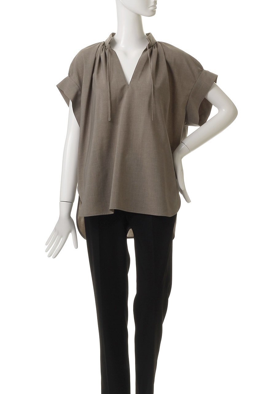 【ベイジ,/BEIGE,】のBATEAU(バトー)/Vネックバックギャザーハーフスリーブブラウス 人気、トレンドファッション・服の通販 founy(ファニー) 　ファッション　Fashion　レディースファッション　WOMEN　トップス・カットソー　Tops/Tshirt　シャツ/ブラウス　Shirts/Blouses　Vネック　V-Neck　バッグ　Bag　2025年　2025　ギャザー　Gather　ショート　Short　シンプル　Simple　スリーブ　Sleeve　A/W・秋冬　Aw・Autumn/Winter・Fw・Fall-Winter　ビジネス 仕事 通勤　Business　other-2|ID: prp329100004577787 ipo3291000000032424944